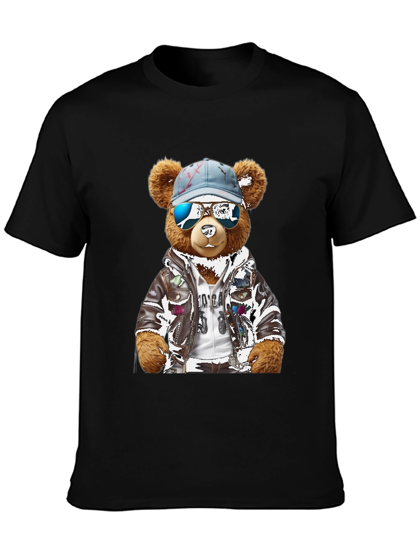 Black Cool Bear Graphic T-Shirt view 3