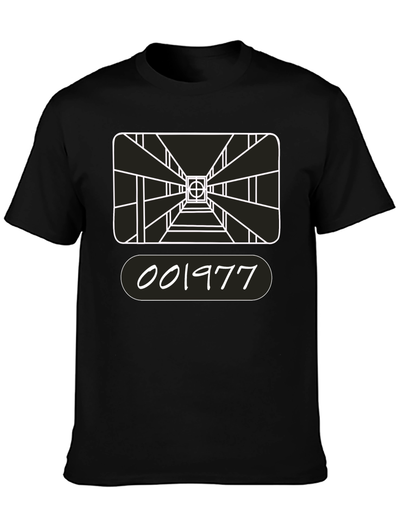 Black Retro Gaming T-Shirt - 001977 Design view 3
