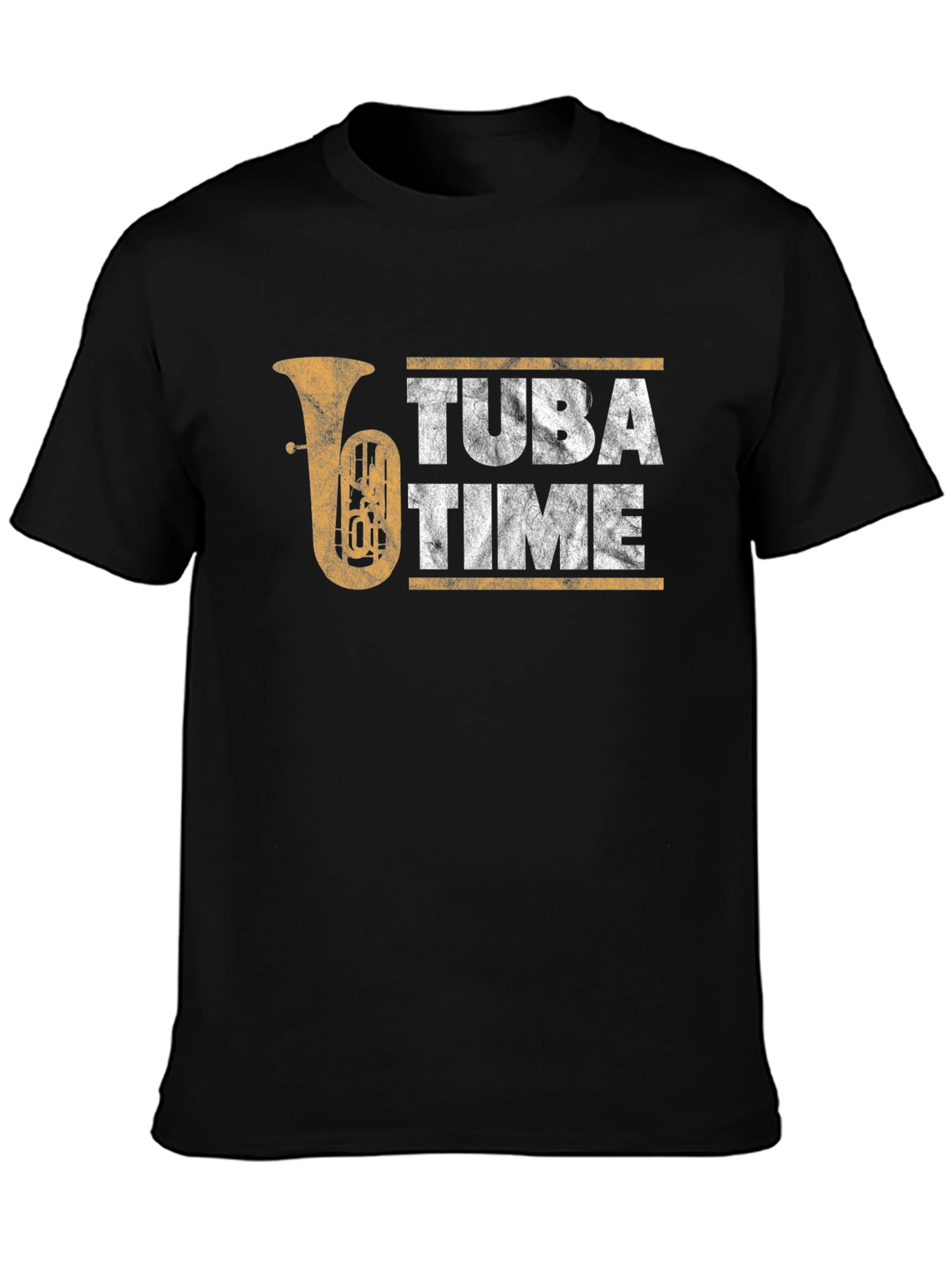 Black Tuba Time Graphic T-Shirt - Music Lover Tee view 3