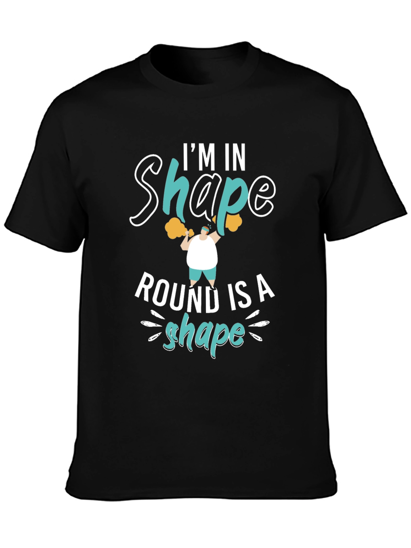 Black Round is a Shape Graphic Tee view 3