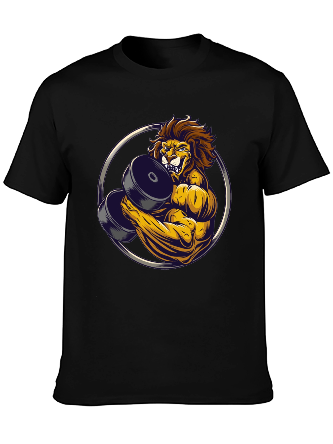 Black Lion Gym Beast Graphic Tee - Black view 3
