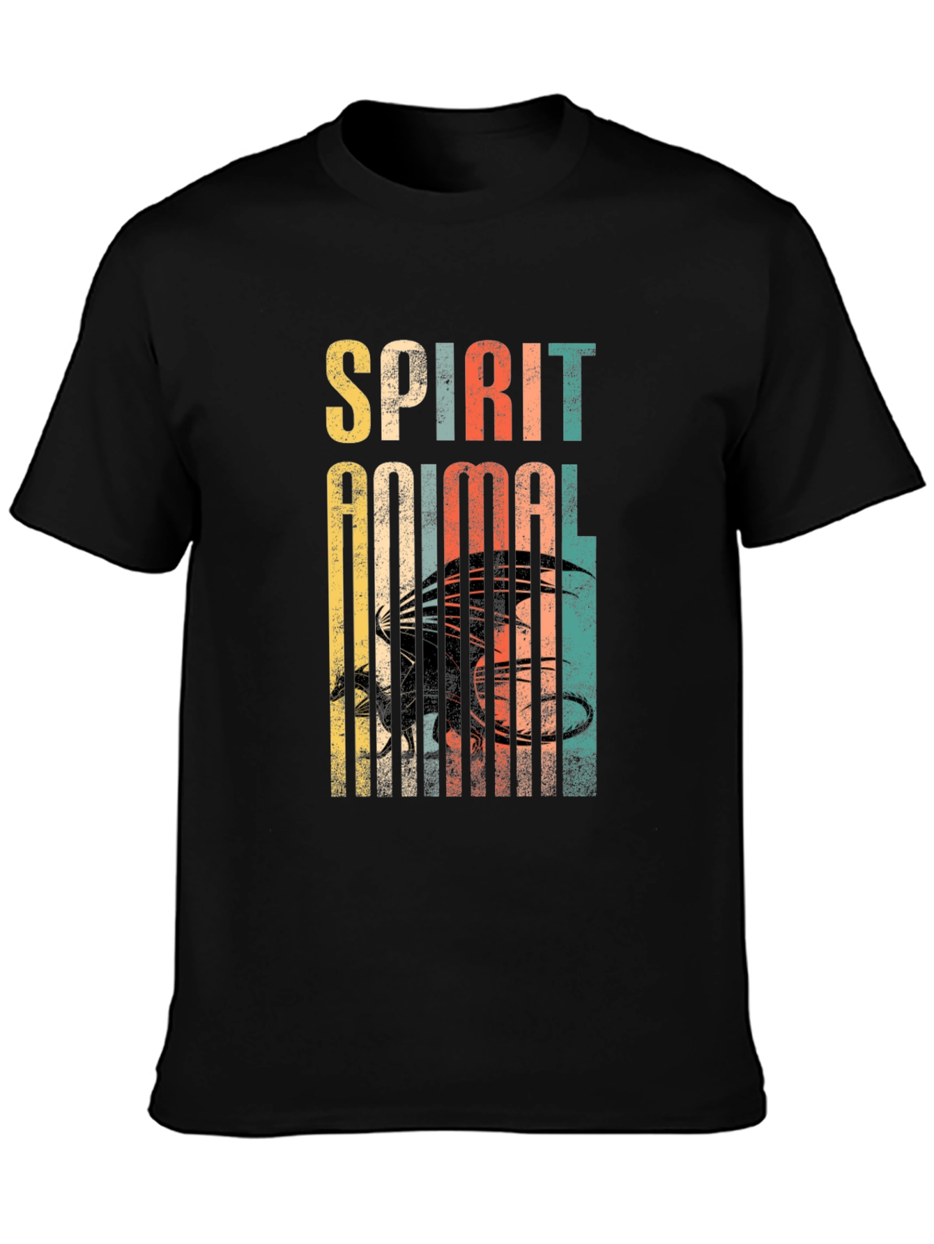 Black Dragon Spirit Animal Retro Graphic Tee view 3
