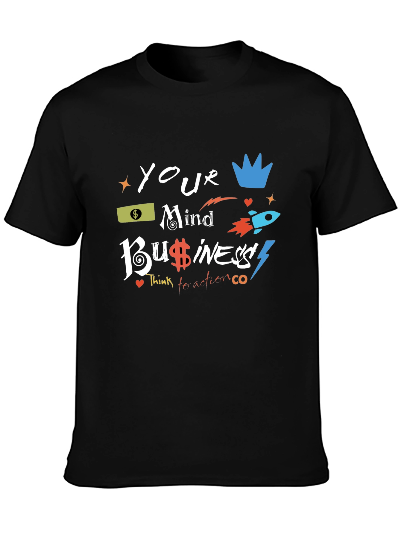 Black Your Mind Business Black Graphic Tee view 3