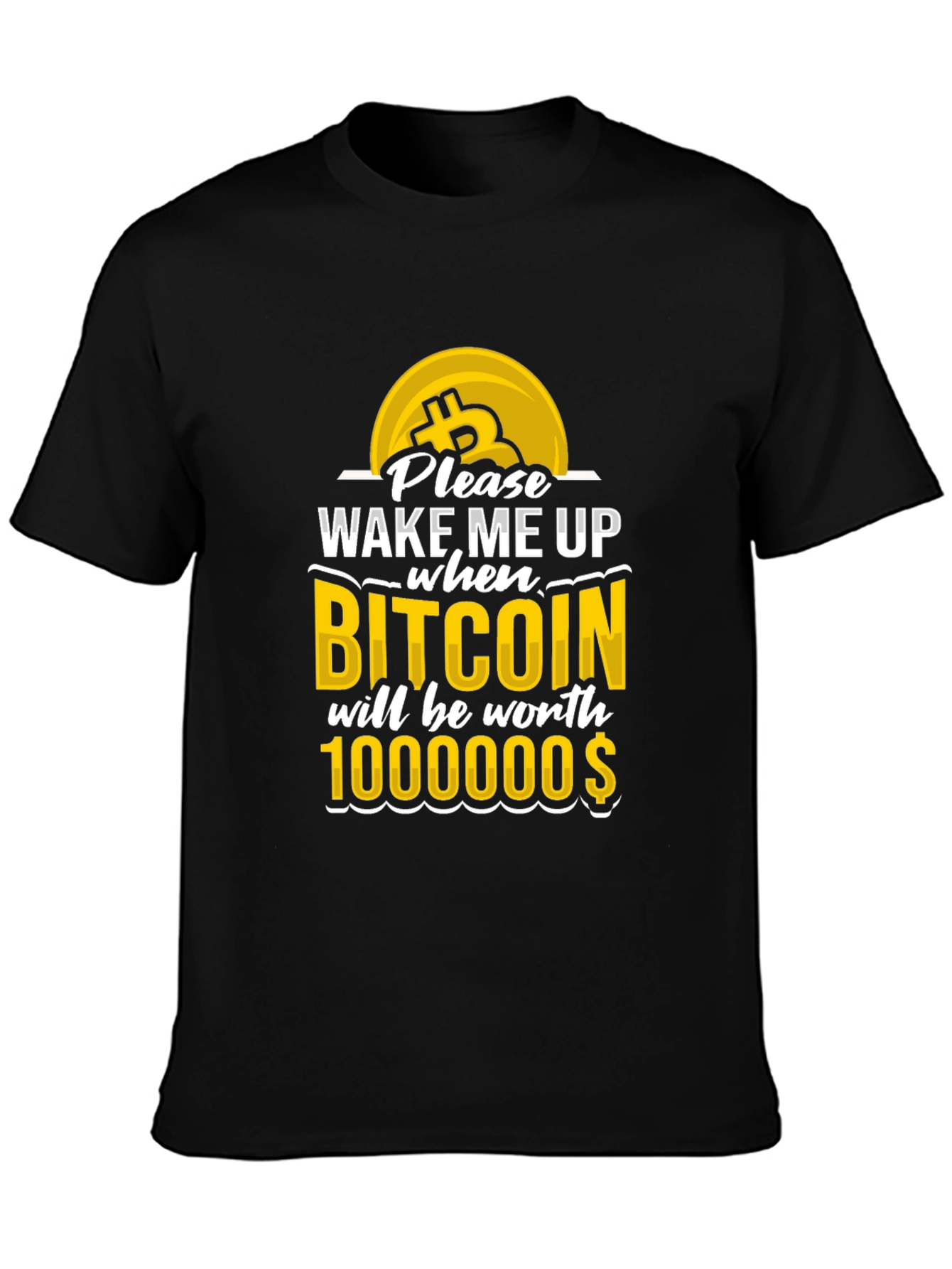 Black Bitcoin Dream T-Shirt - Wake Me Up! view 3