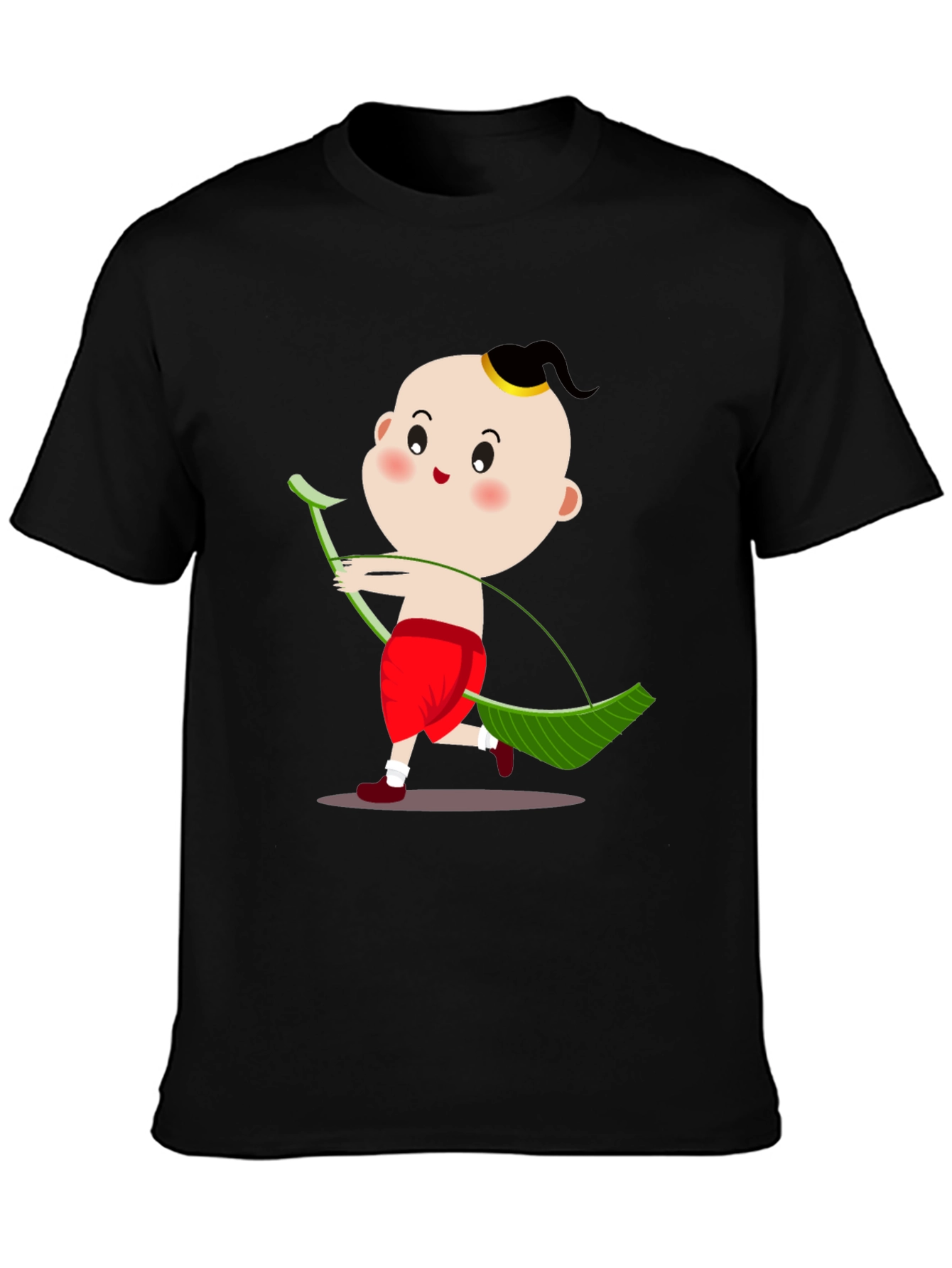 Black Funny Thai Boy Archer Graphic Tee view 3