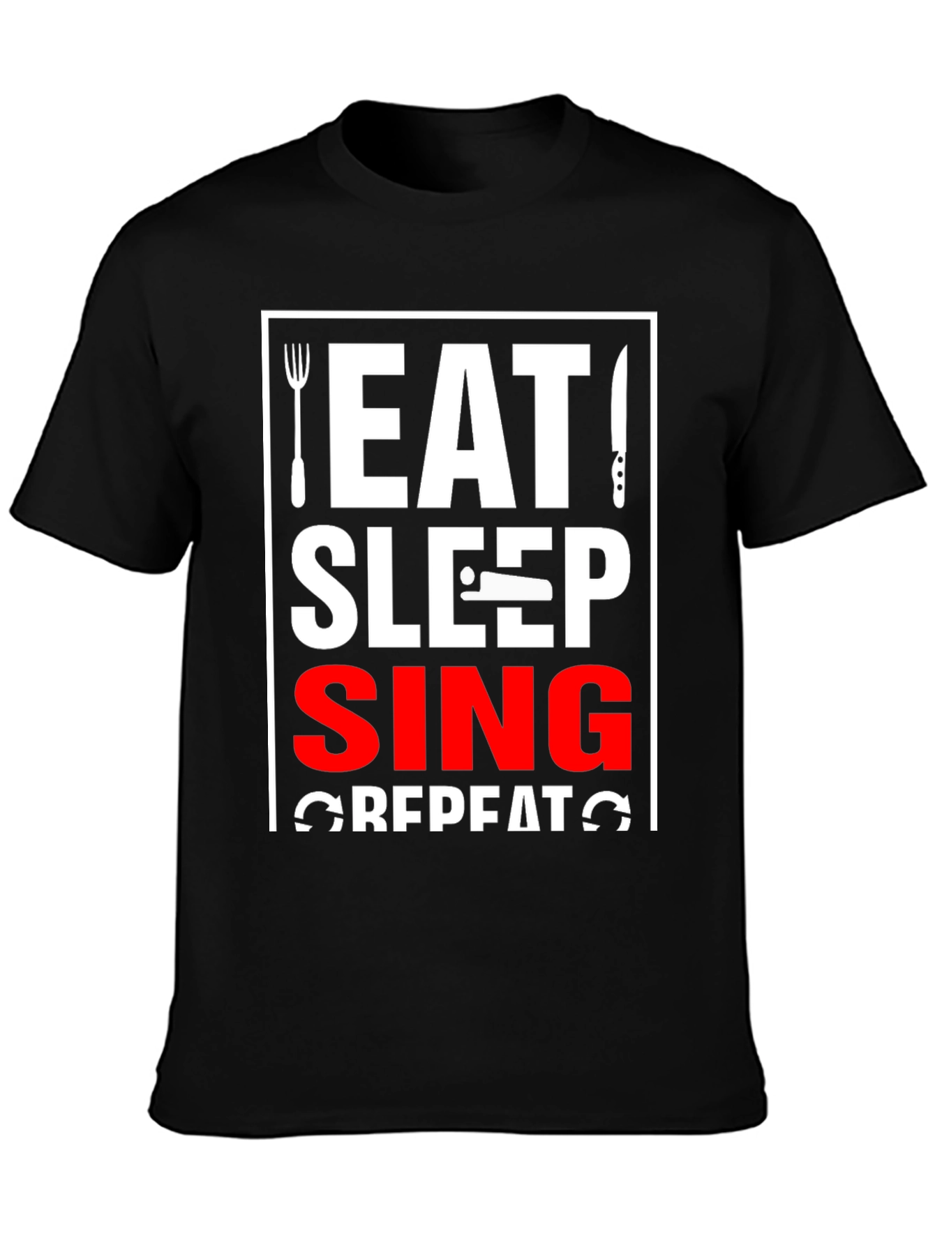 Eat Sleep Sing Repeat Graphic Tee - 3