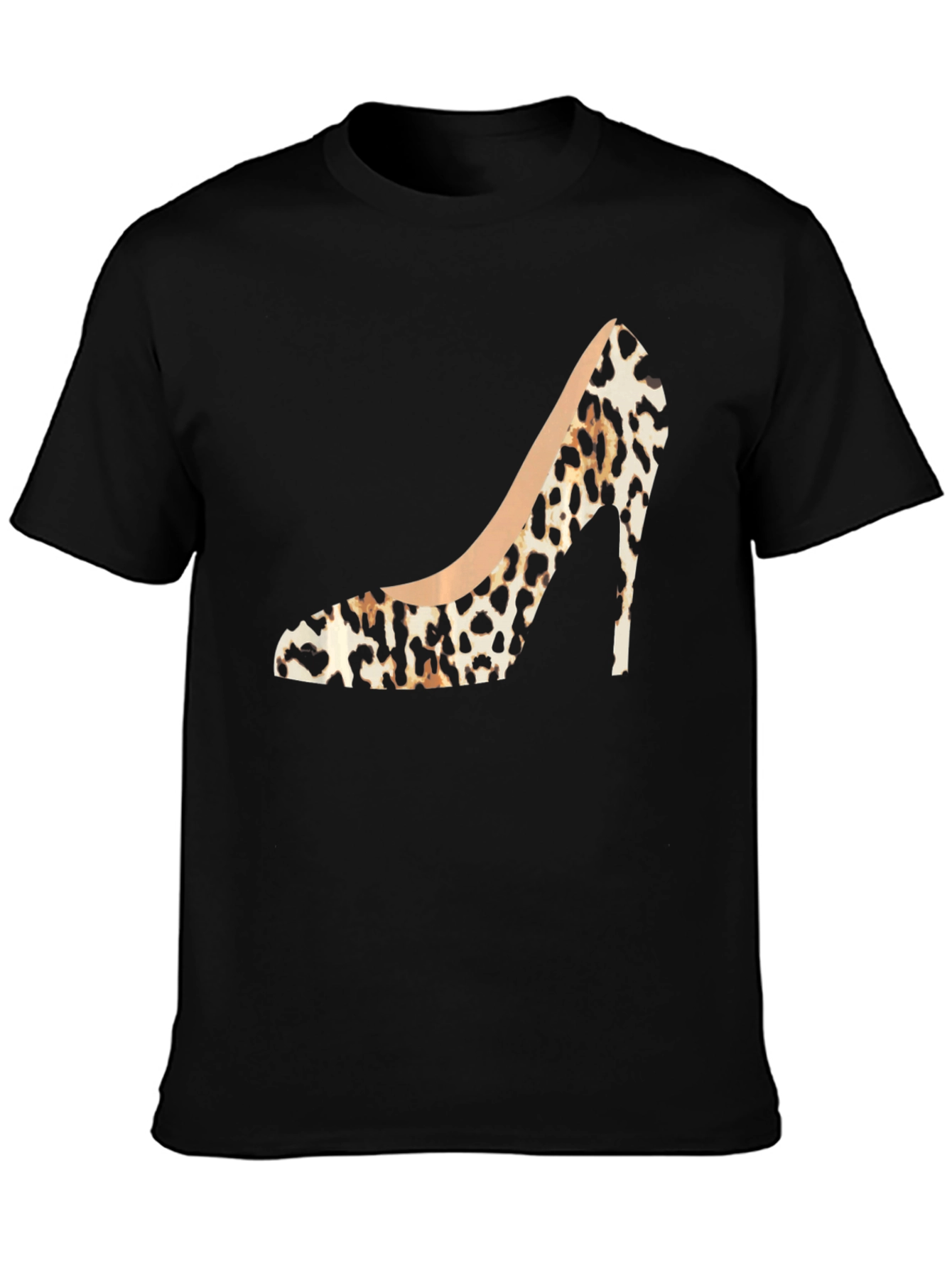 Leopard Print High Heel Graphic Tee - Stylish Fashion Statement - 3