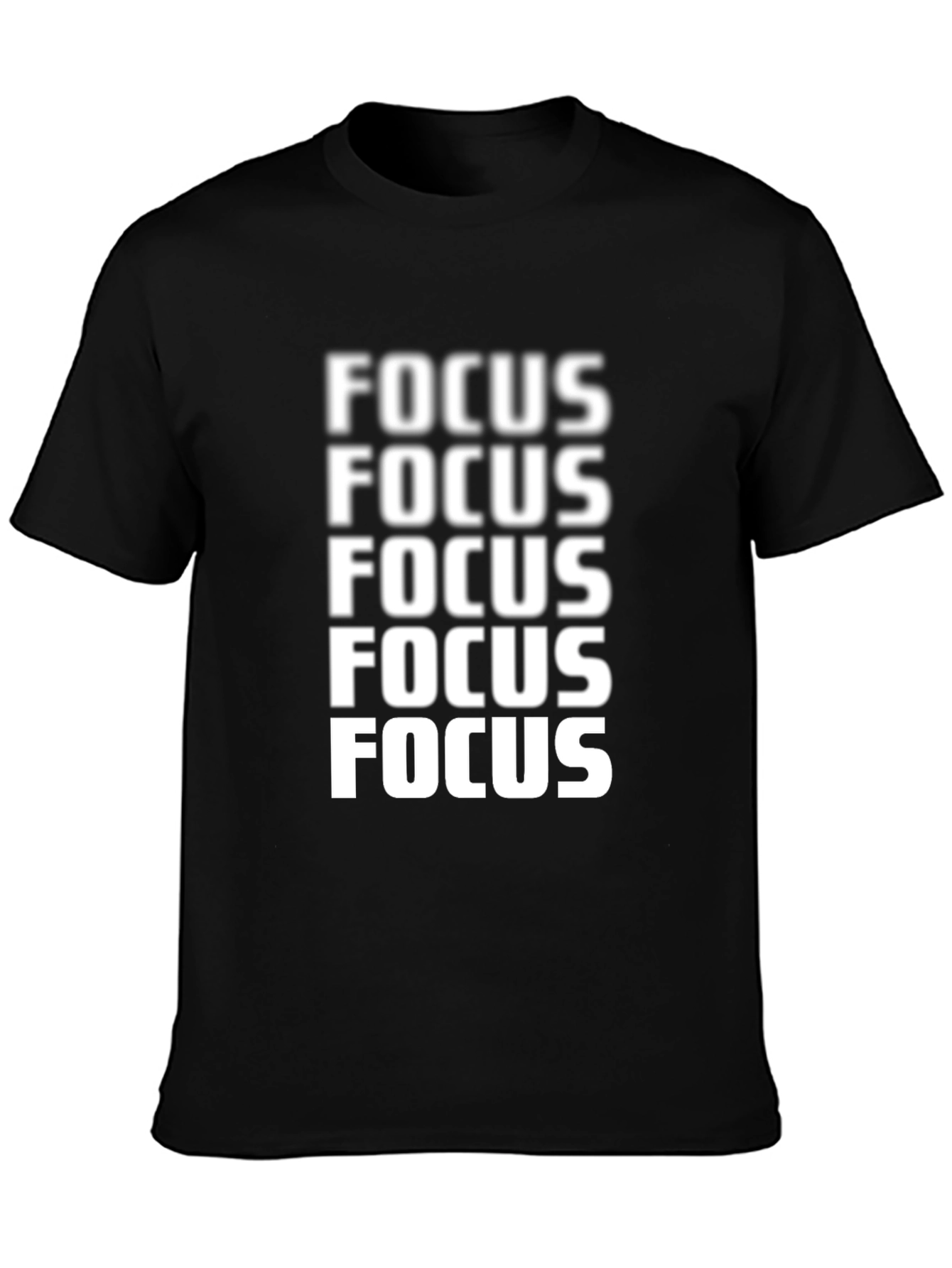 Black Focus Graphic Tee - Mens Crew Neck T-Shirt view 3