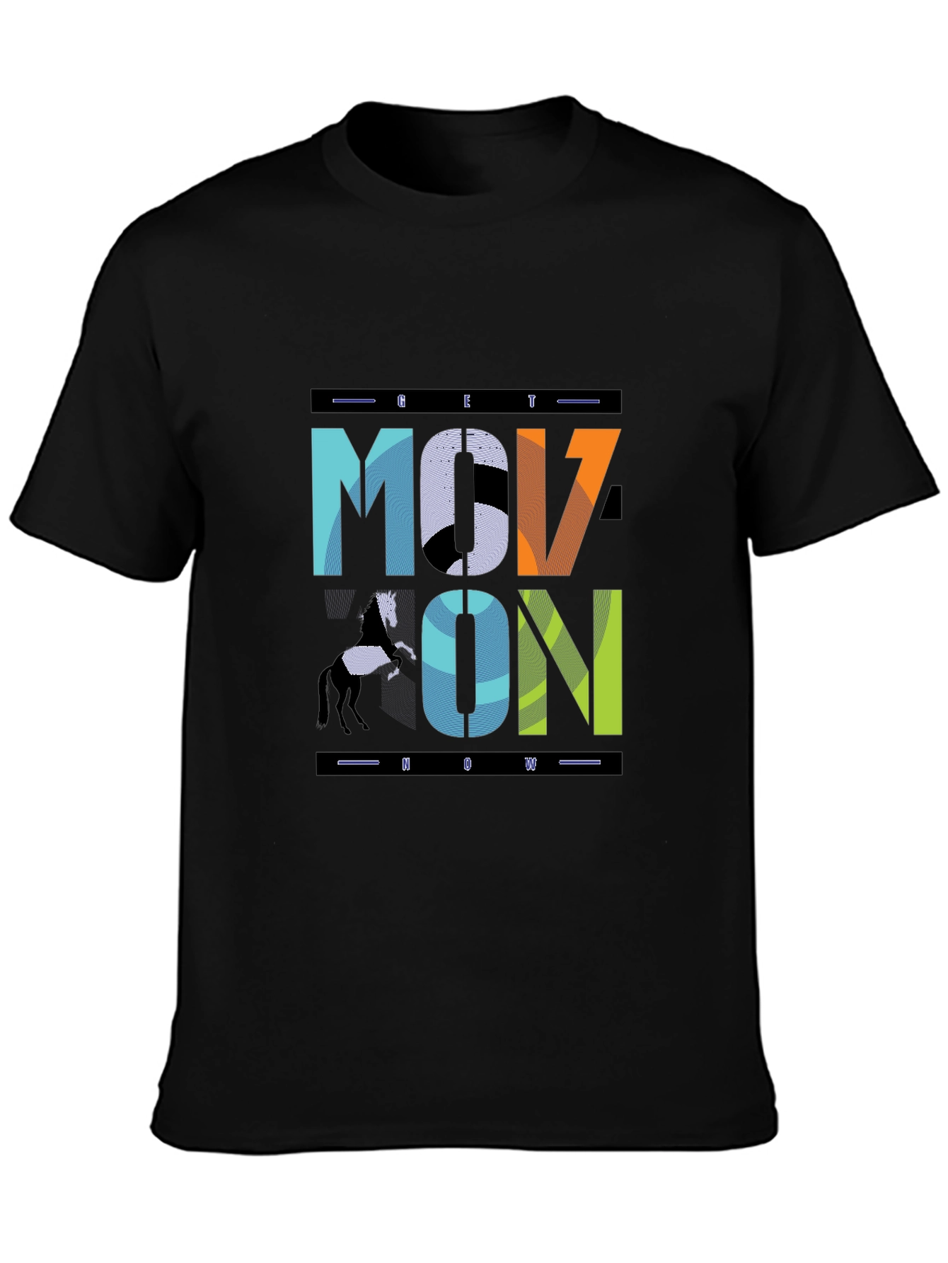 Black Move On Graphic Tee - Stylish Comfort view 3