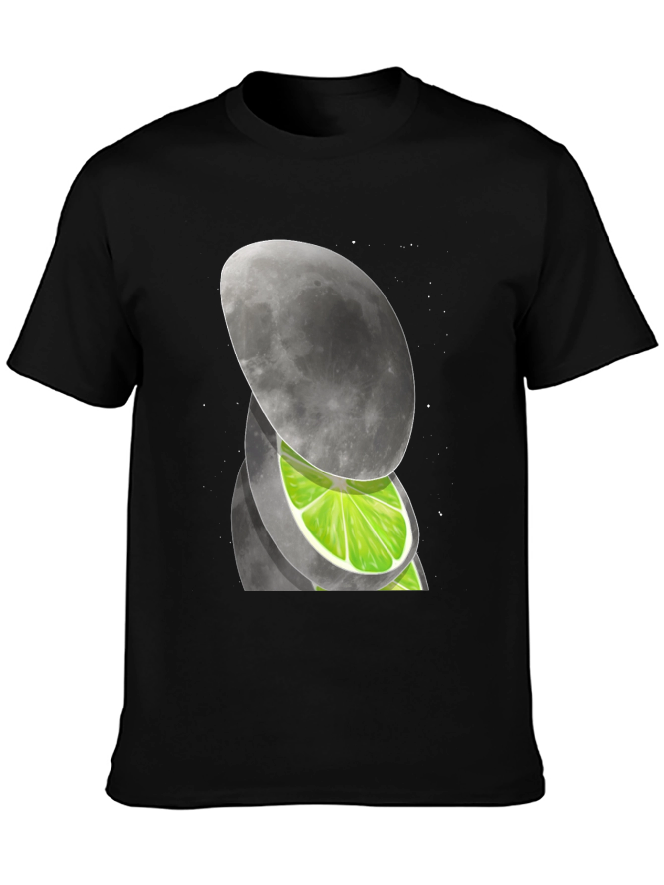 Black Lunar Citrus Graphic Tee - Black Cotton Blend view 3