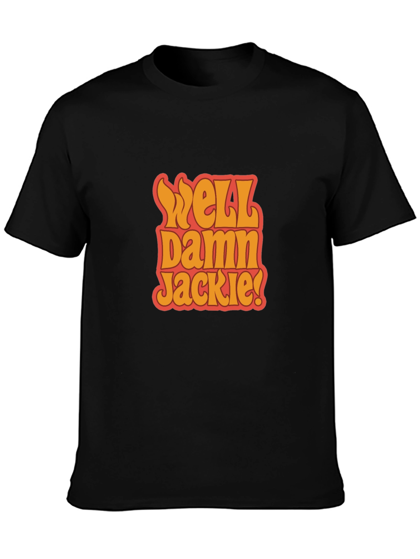 Black Well Damn Jackie! Black Graphic Tee view 3