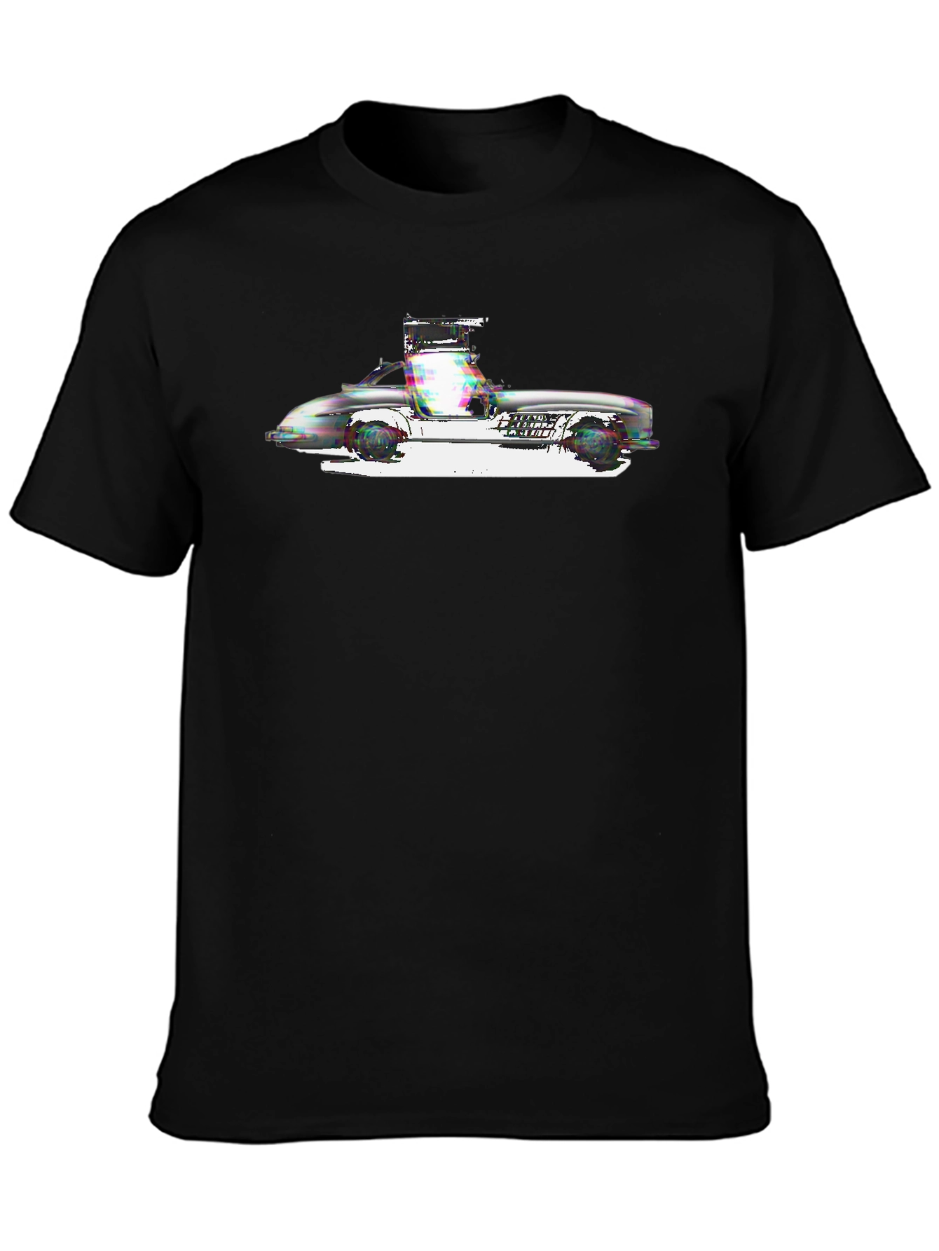Black Classic Car Graphic Tee - Retro Style view 3