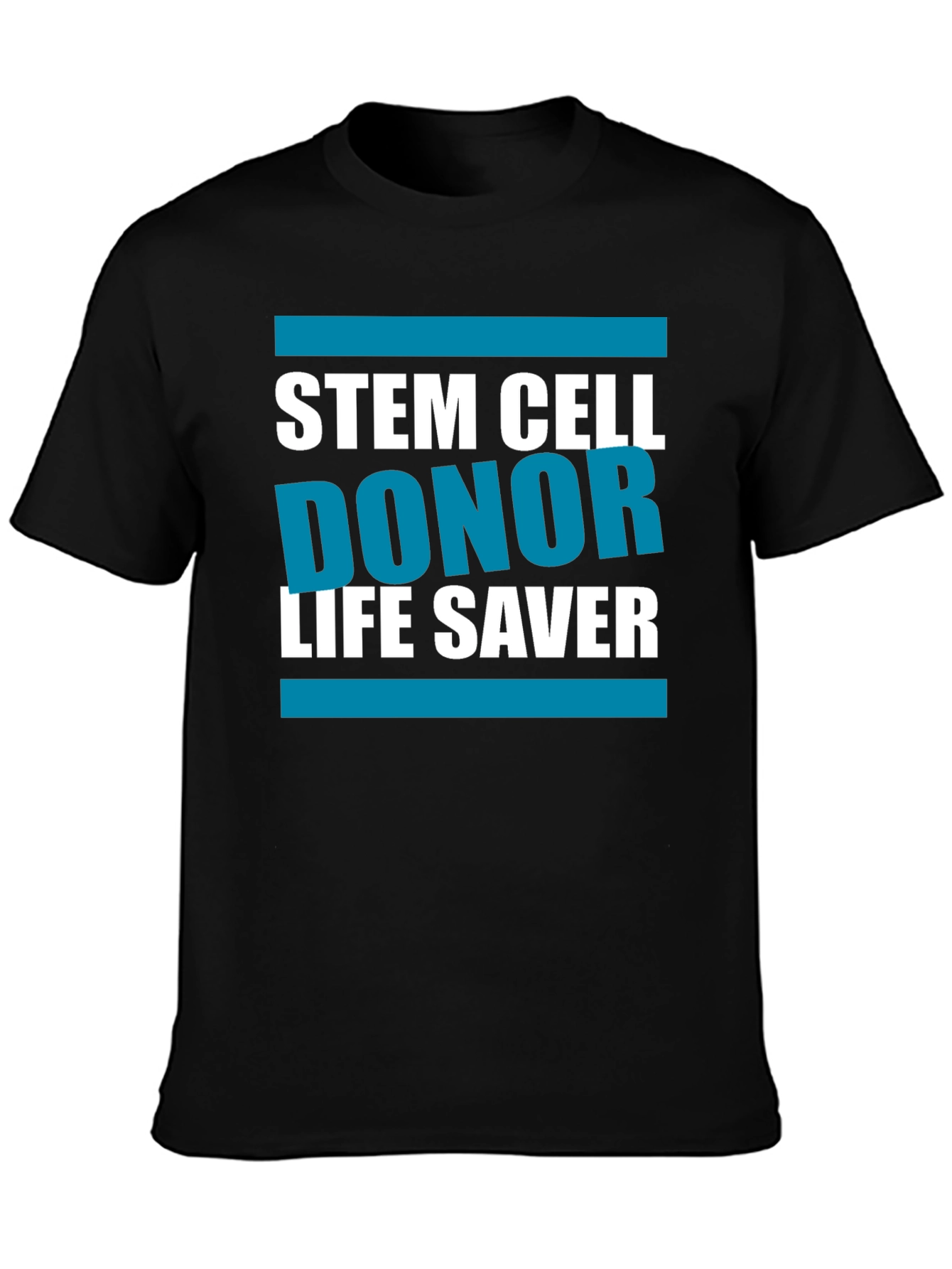 Black Stem Cell Donor Life Saver T-Shirt view 3