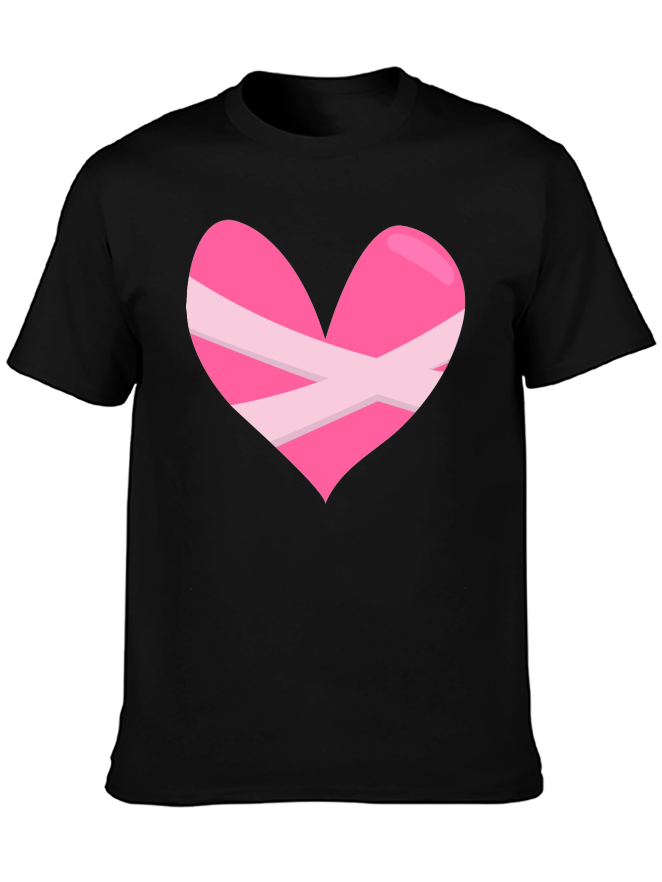 Black Heart Bandage Graphic Tee - Black Cotton Blend view 3