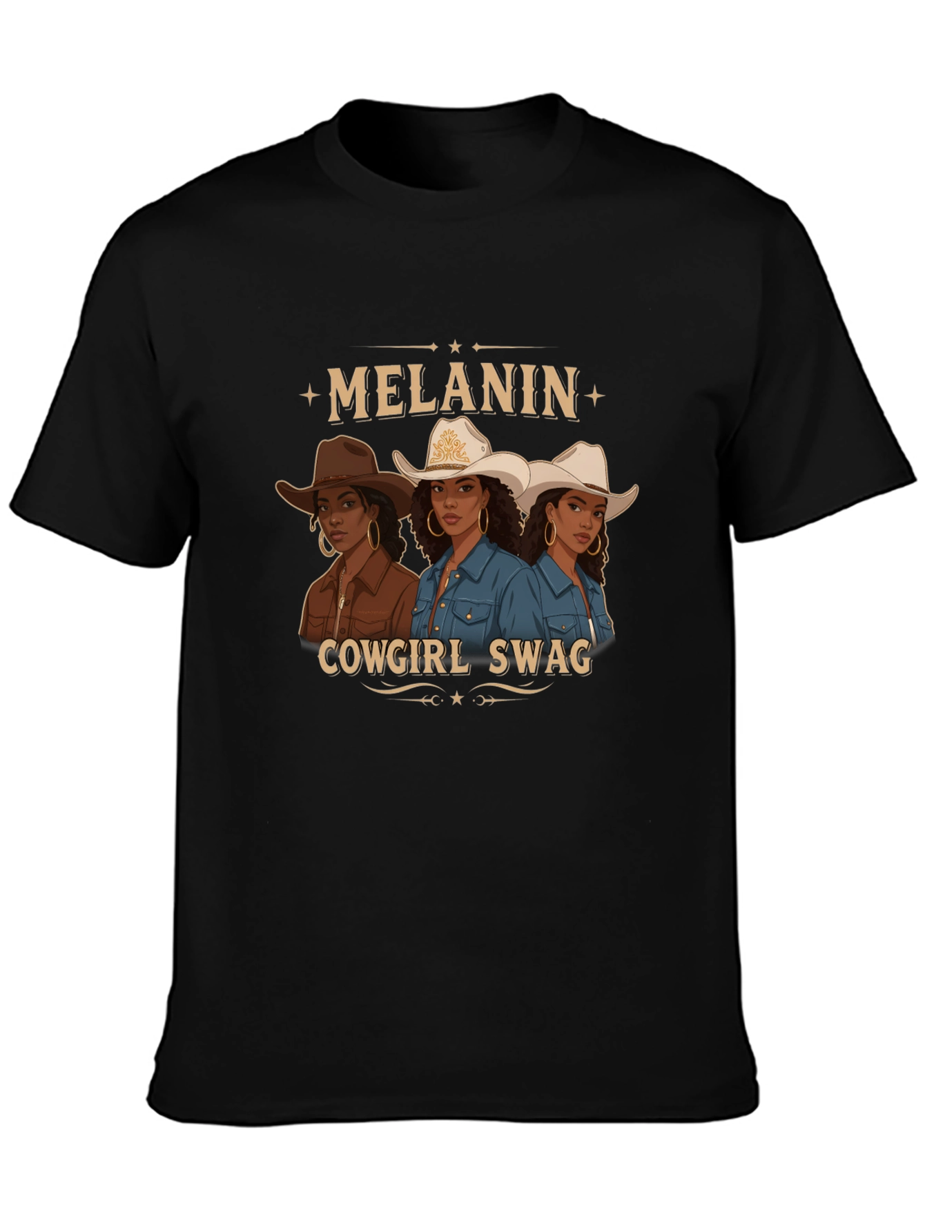 Melanin Cowgirl Swag Graphic Tee - 3