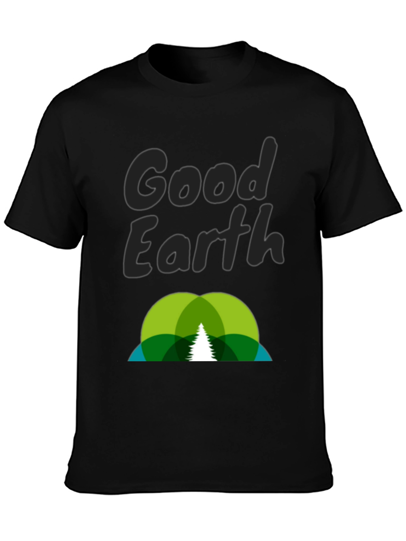 Black Good Earth Graphic Tee - Nature Lover's Shirt view 3
