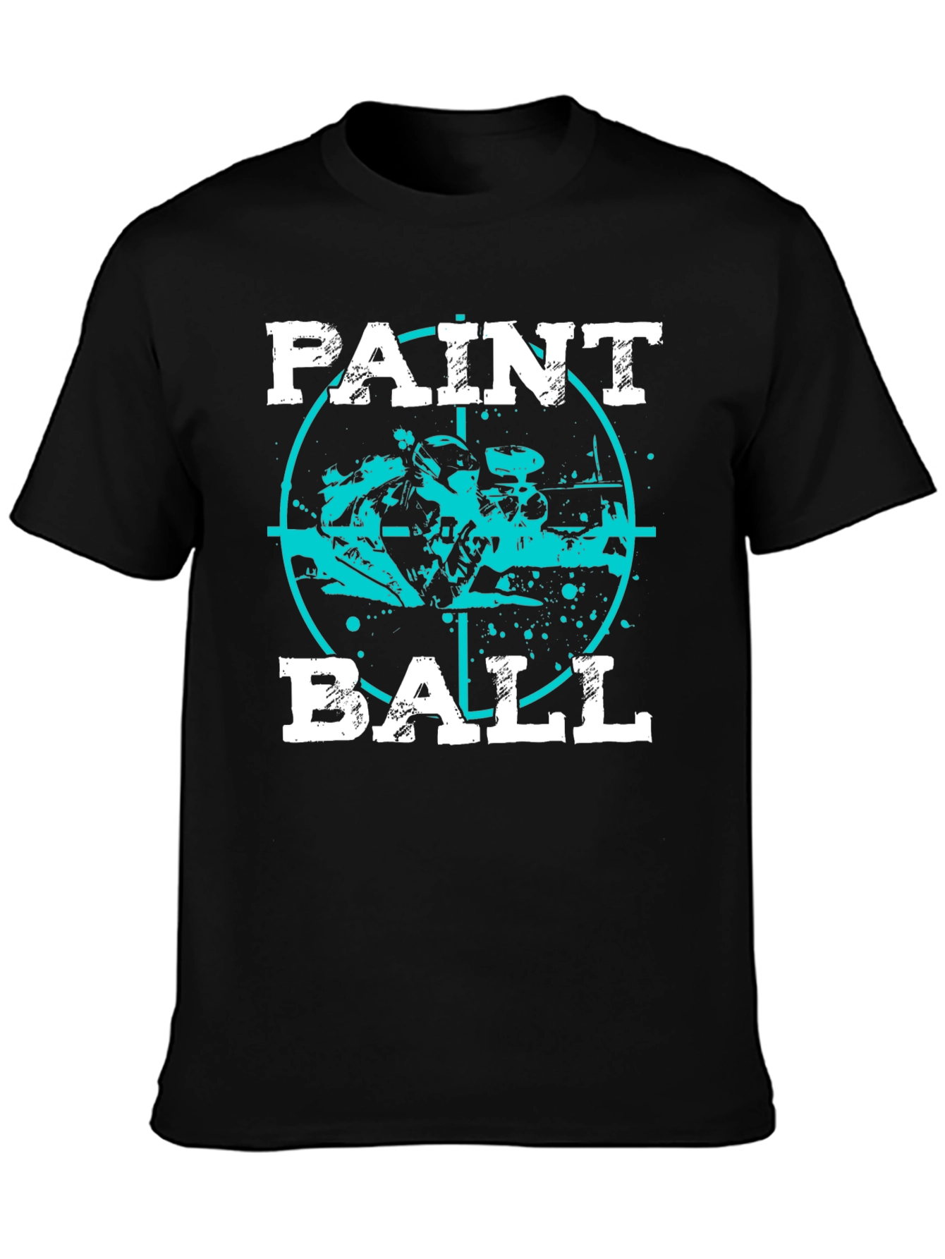 Black Paintball Target Graphic T-Shirt view 3