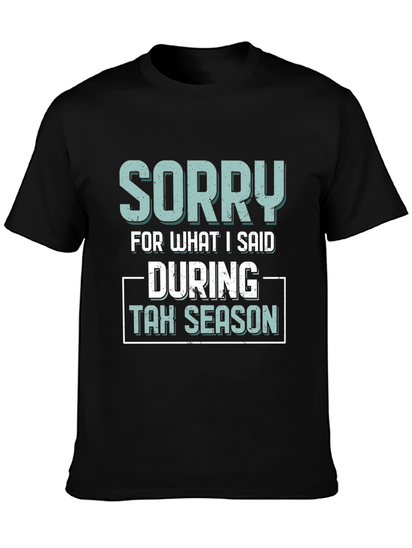 Black Sorry for What I Said During Tax Season T-Shirt view 3