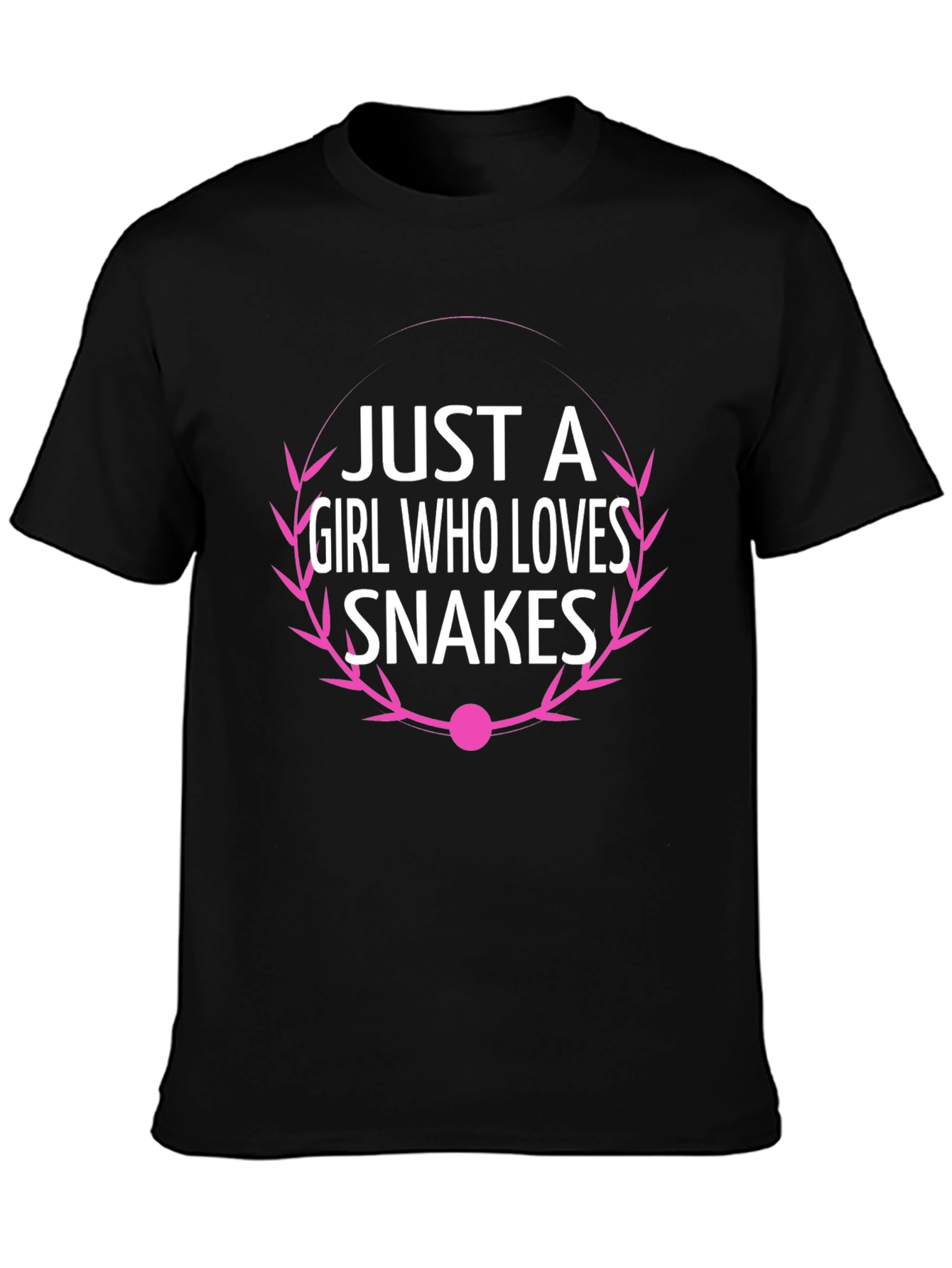 Black Just A Girl Who Loves Snakes T-Shirt view 3