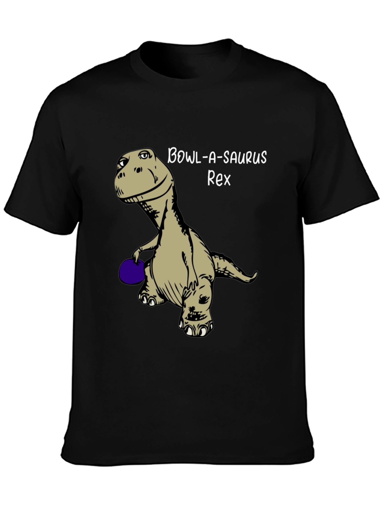 Black Bowl-A-Saurus Rex Graphic Tee view 3