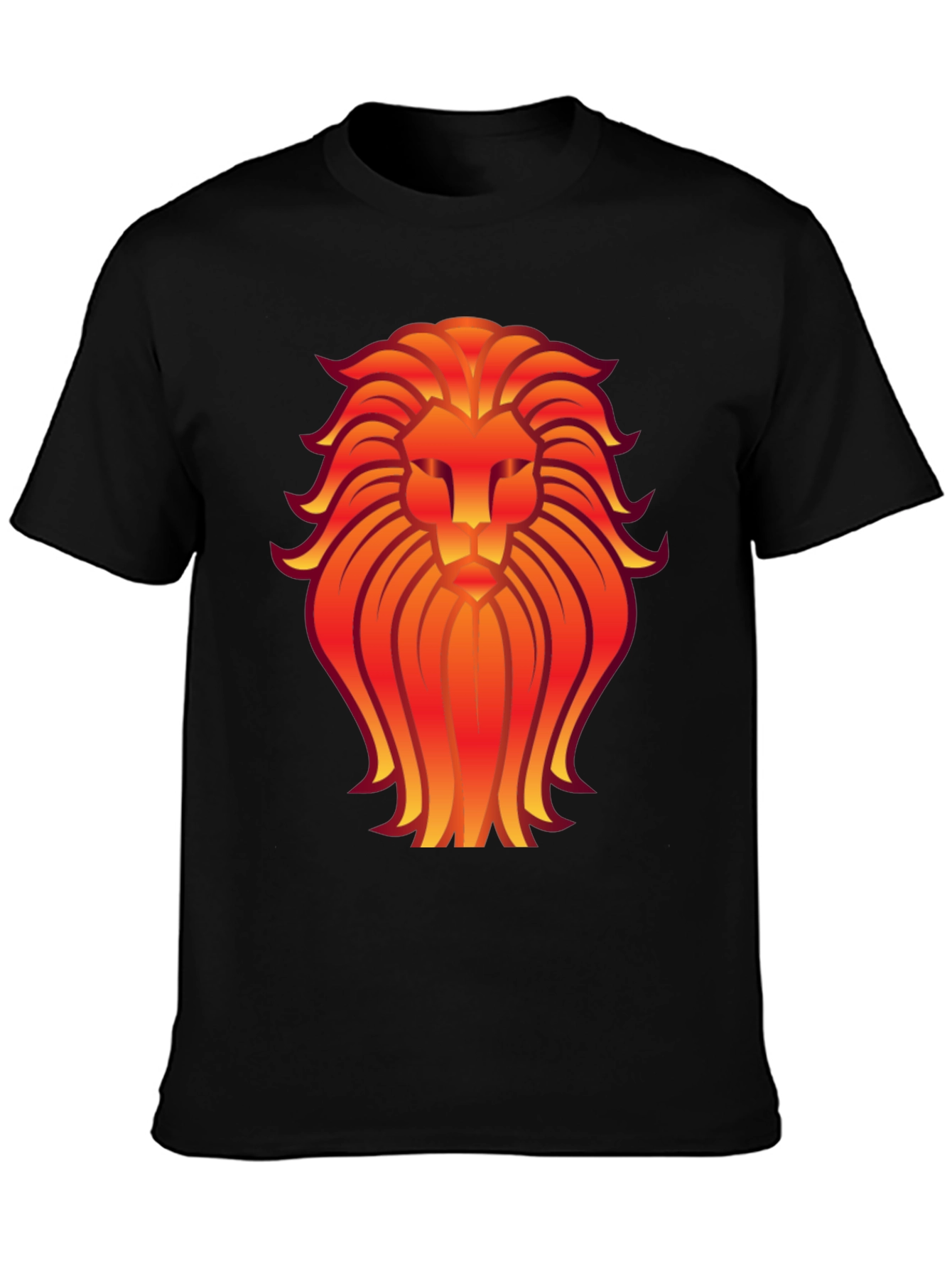Black Fiery Lion Graphic Tee - Bold & Stylish view 3