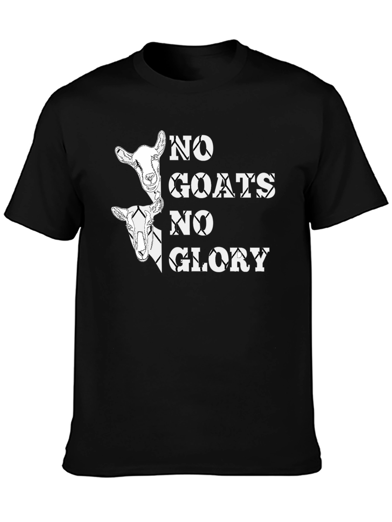 Black No Goats No Glory Graphic Tee view 3