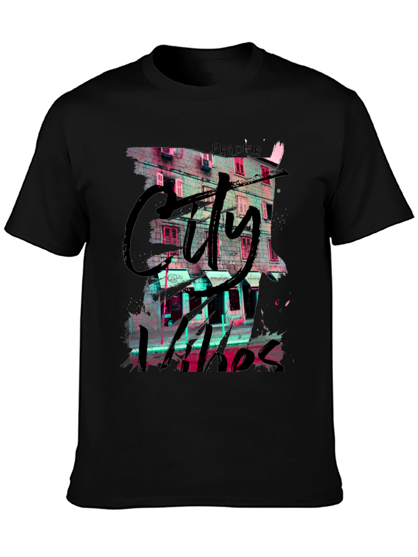 Black City Vibes Graphic T-Shirt - Black view 3