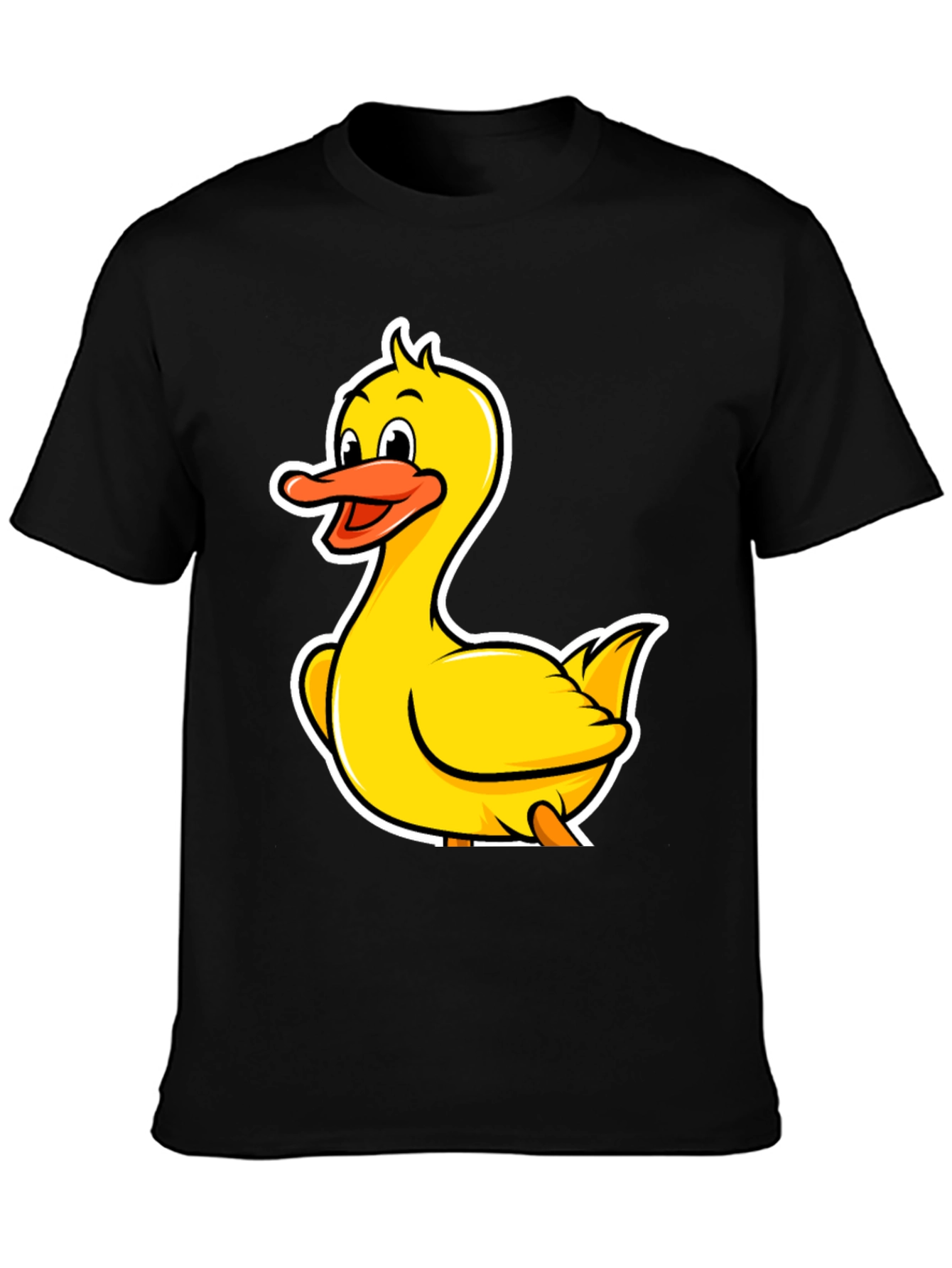 Black Duck Cartoon Black T-Shirt view 3