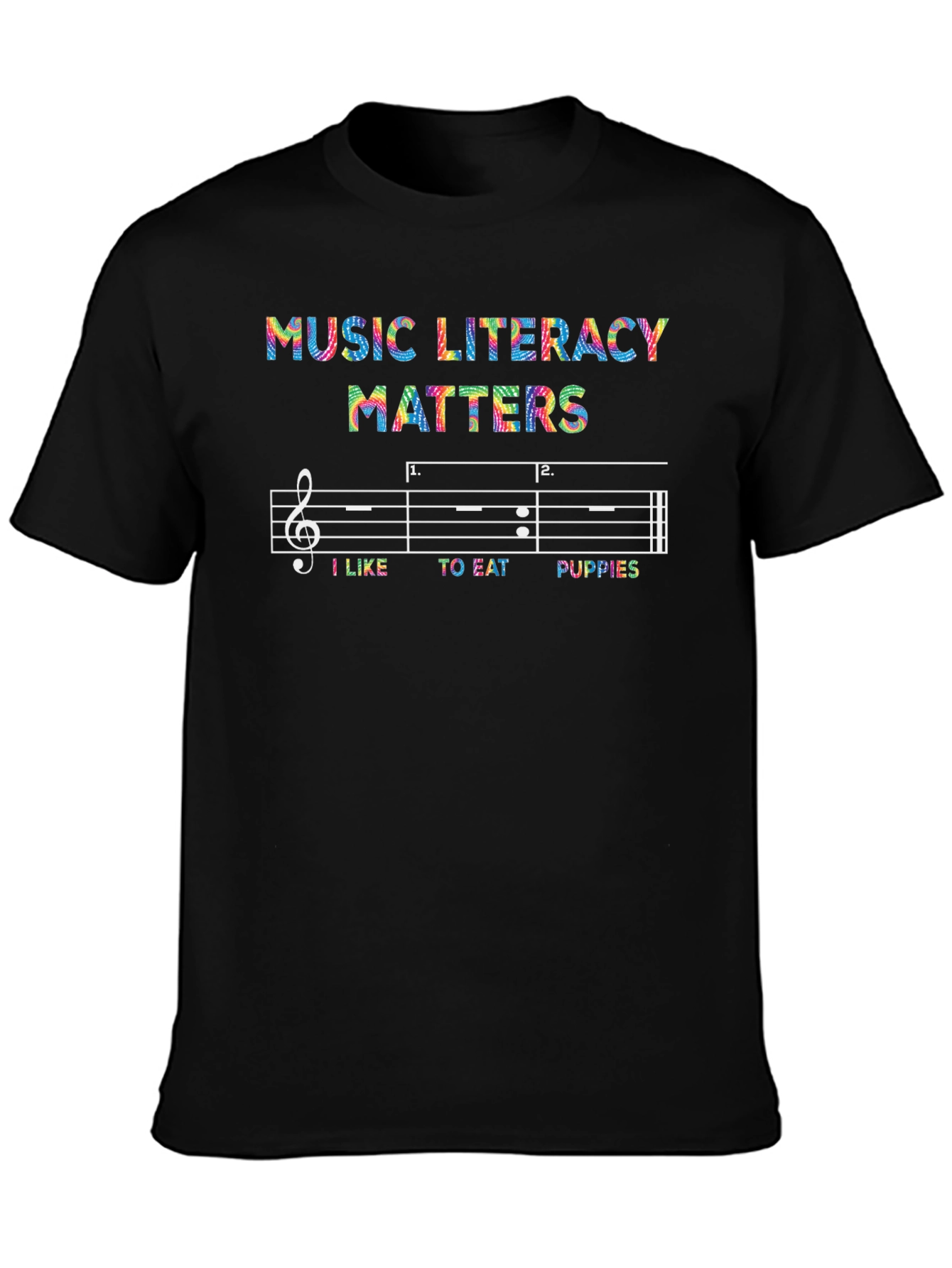 Black Music Literacy Matters T-Shirt Funny Musical Notes Tee view 3