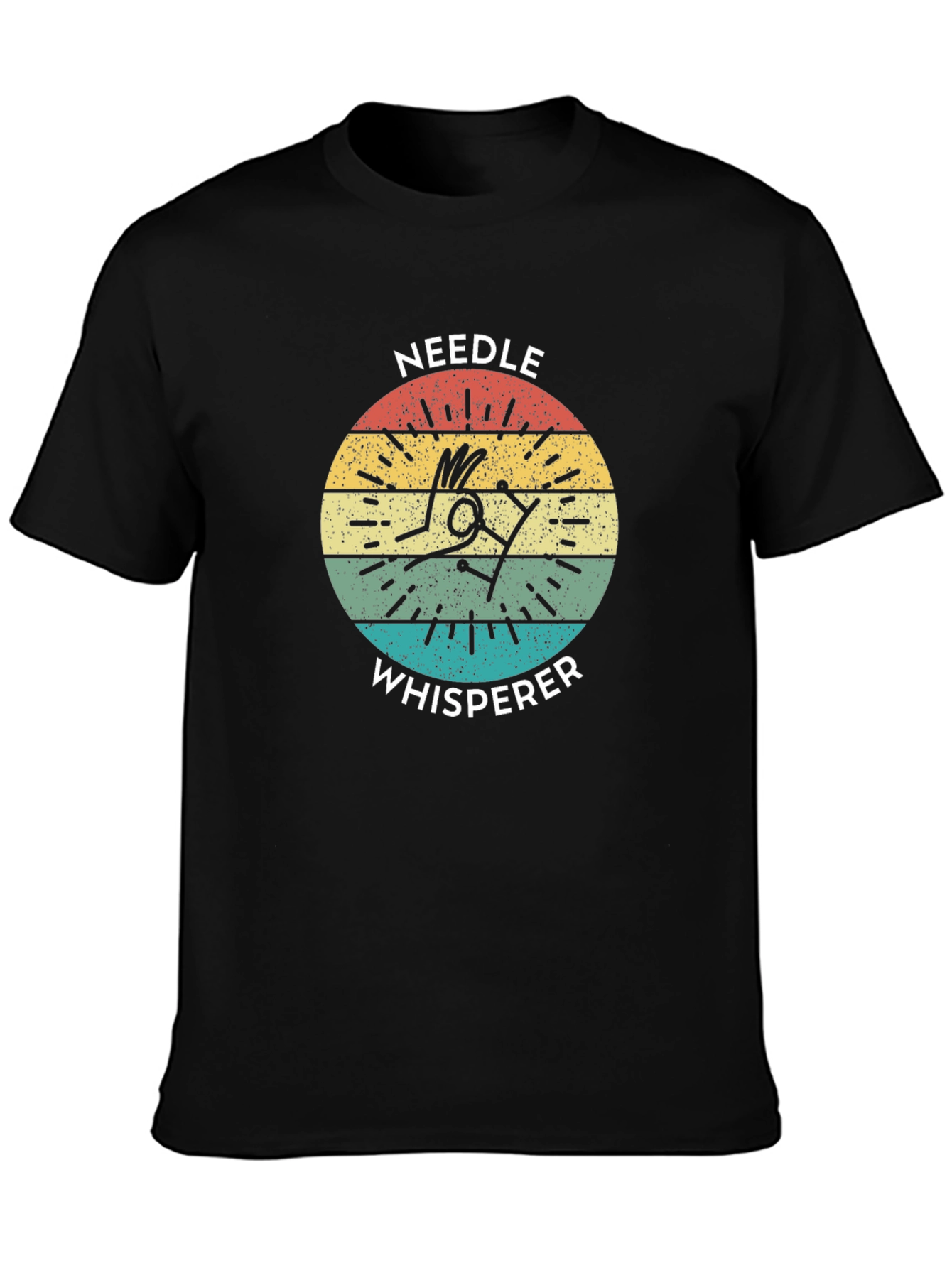 Black Needle Whisperer Graphic T-Shirt - Black view 3