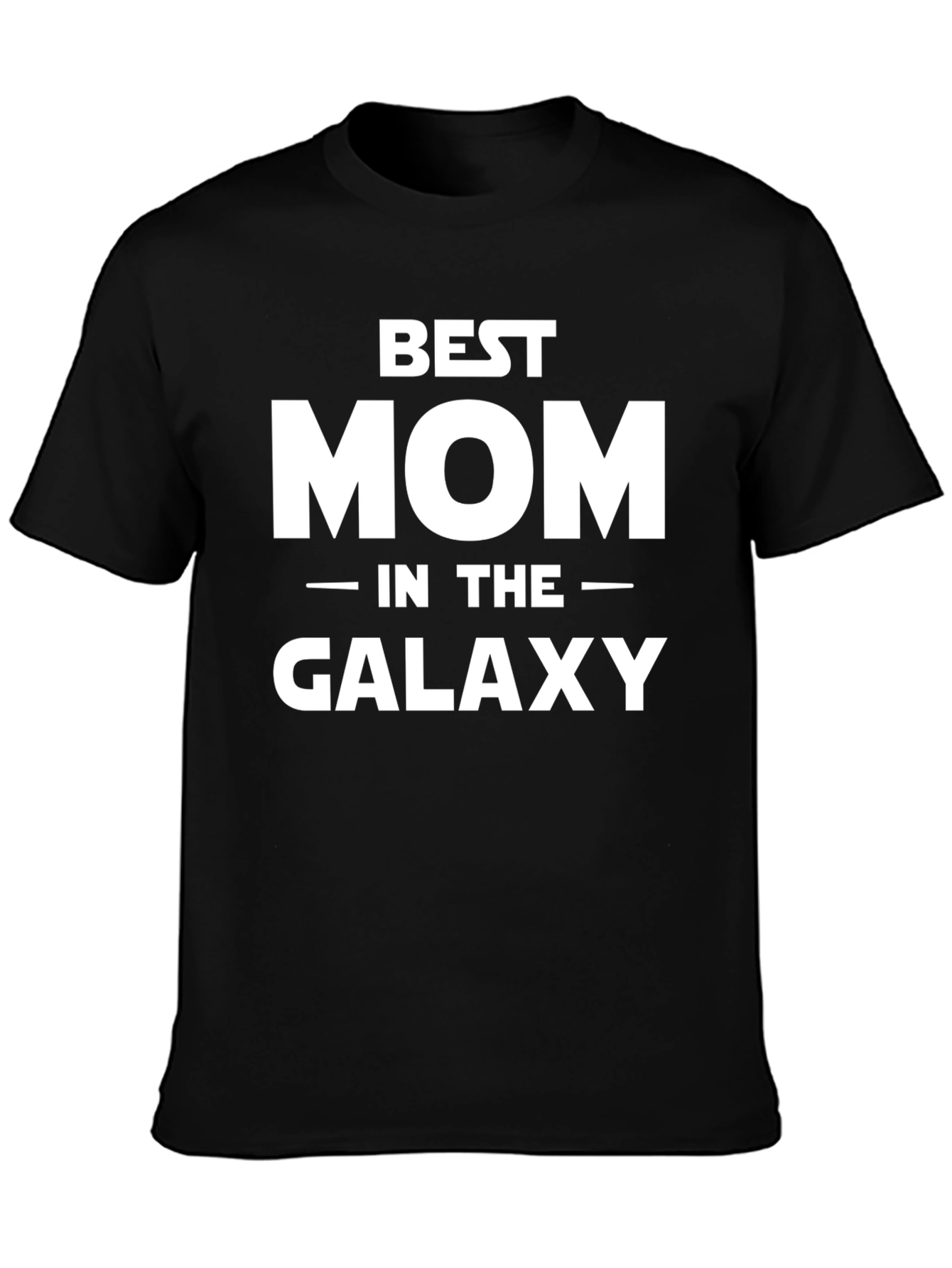 Black Best Mom in the Galaxy T-Shirt - Black view 3