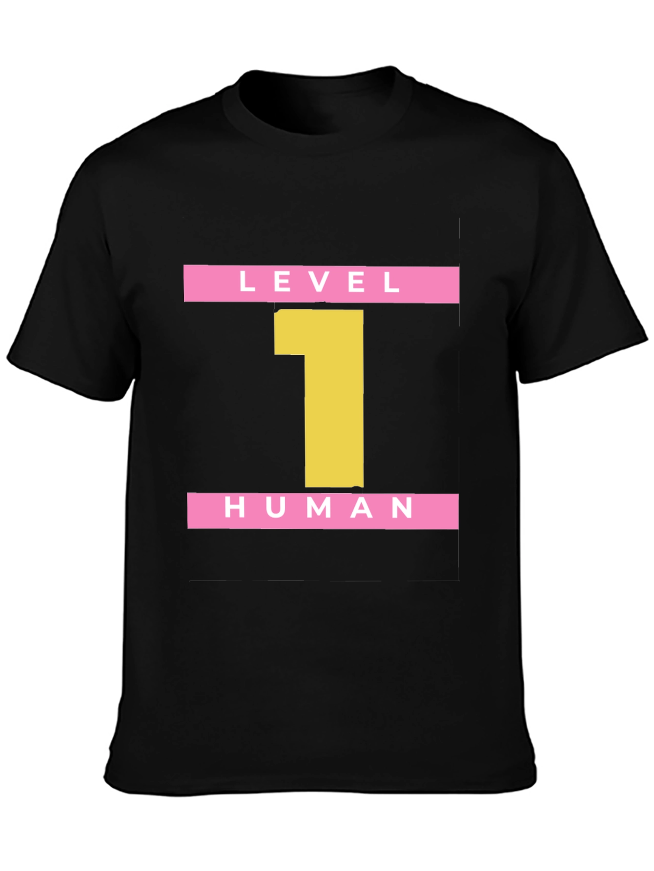Black Level 1 Human Black Graphic Tee view 3
