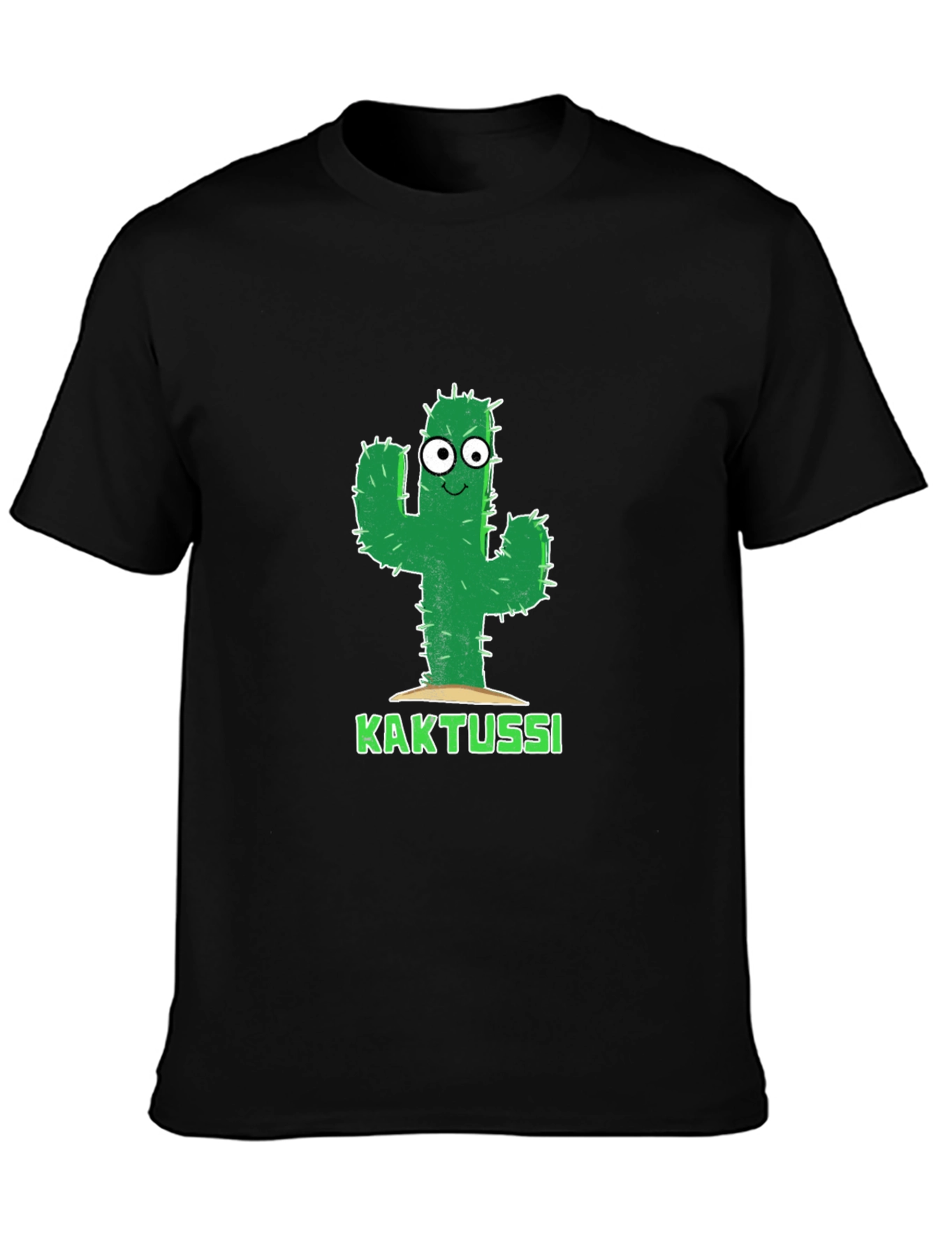 Black Funny Cactus T-Shirt - Kaktussi Design view 3