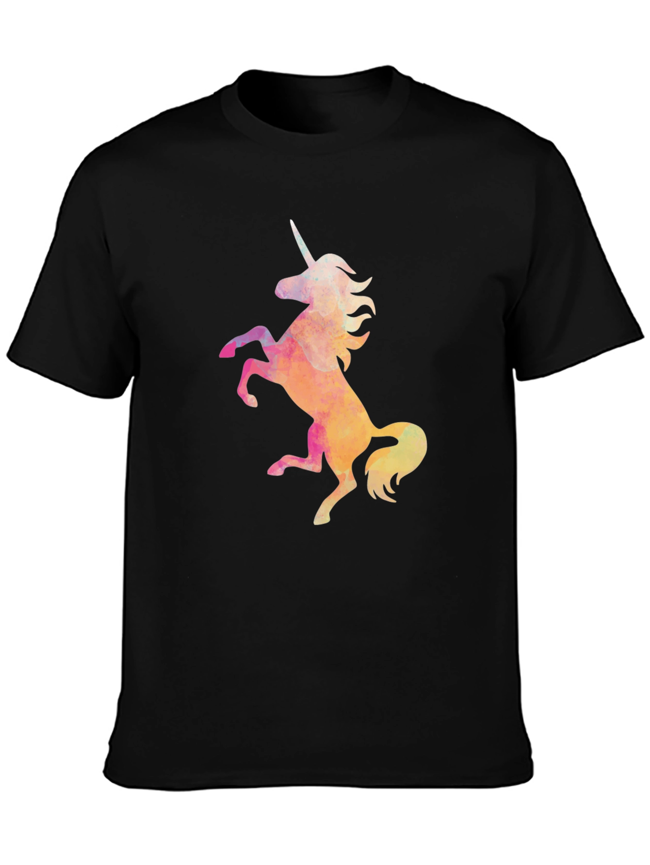 Black Unicorn Graphic Black T-Shirt view 3