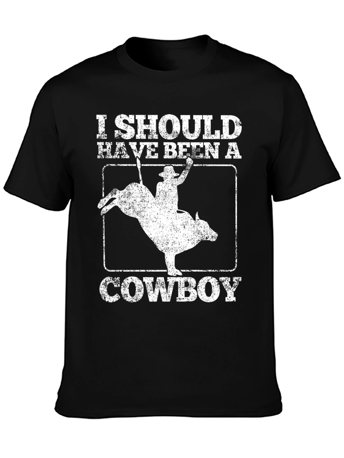 Black I Should Have Been a Cowboy Graphic T-Shirt view 3
