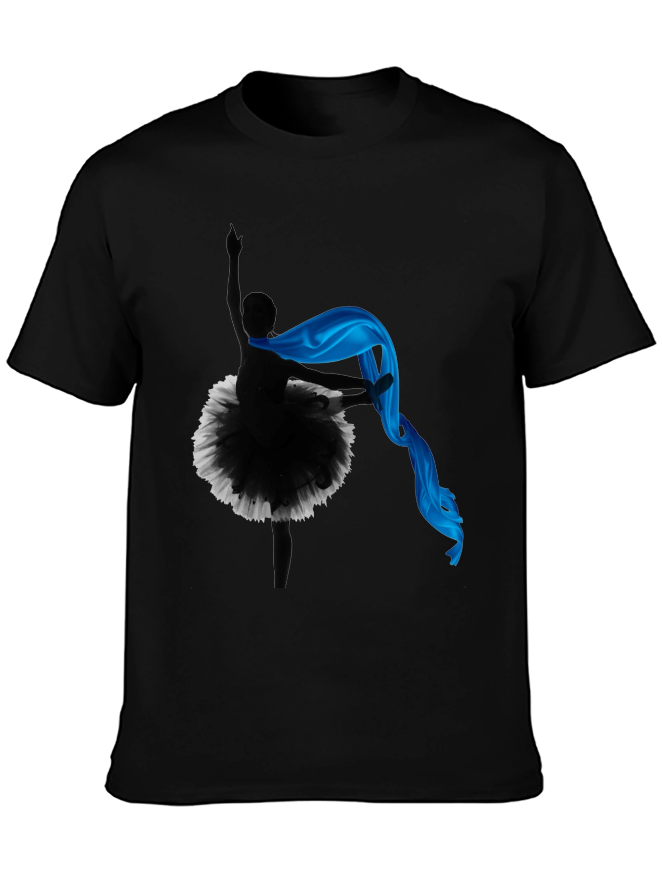 Black Ballerina Silhouette T-Shirt view 3