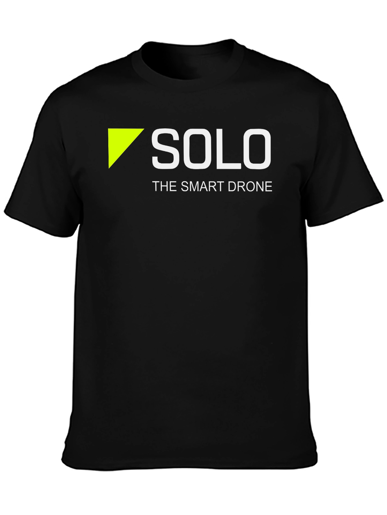 Black Solo: The Smart Drone T-Shirt - Black Cotton view 3