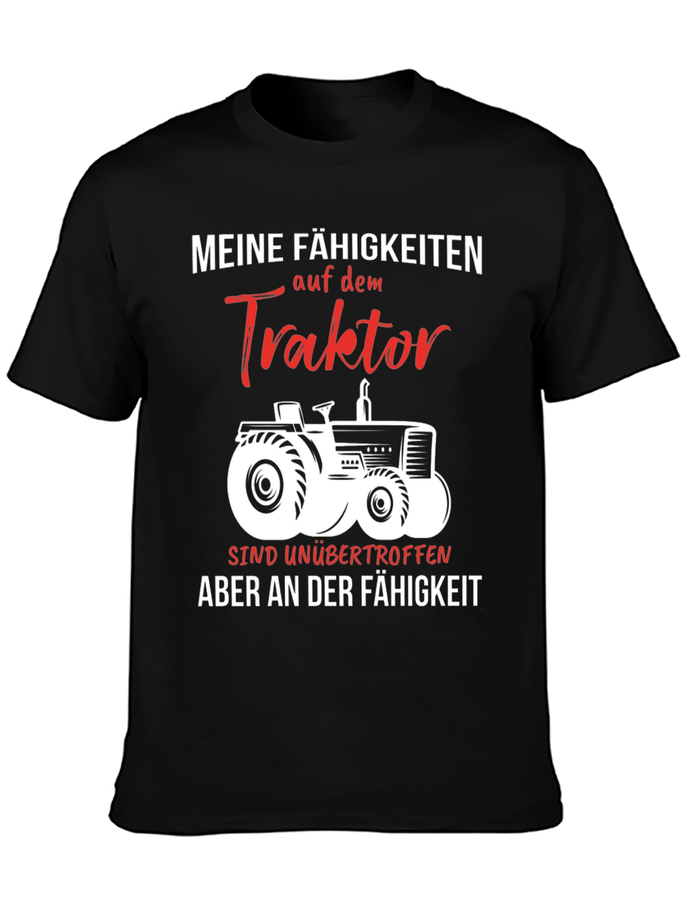 Black Tractor Skills Graphic Tee - Farm Life Shirt view 3