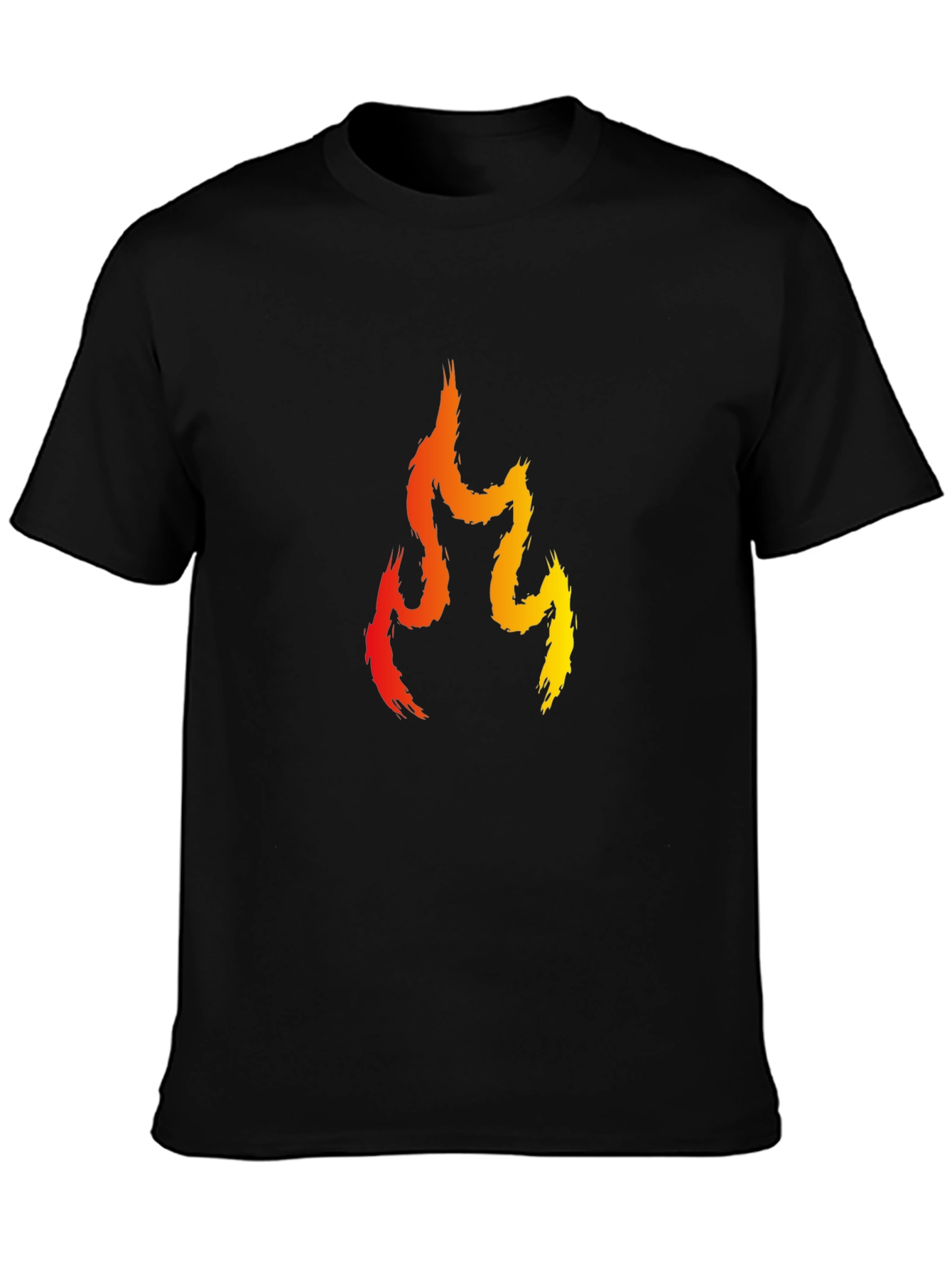 Flame Graphic Black T-Shirt - Stylish Casual Wear - 3