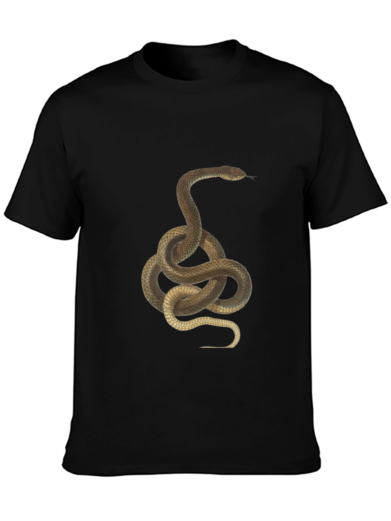 Black Snake Graphic Print T-Shirt - Classic Black Tee view 3