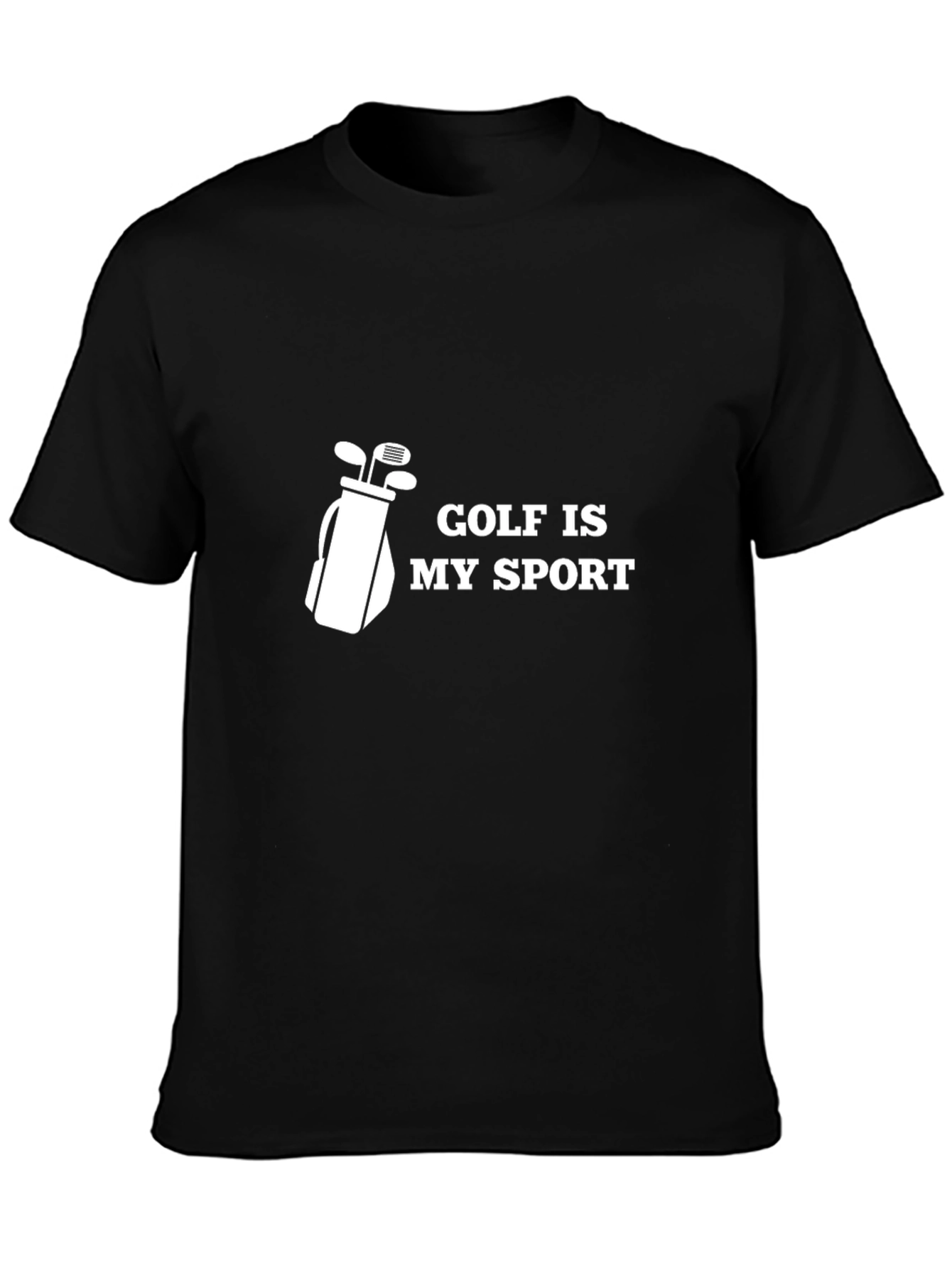 Black Golf Is My Sport T-Shirt - Unique Golfing Gift view 3