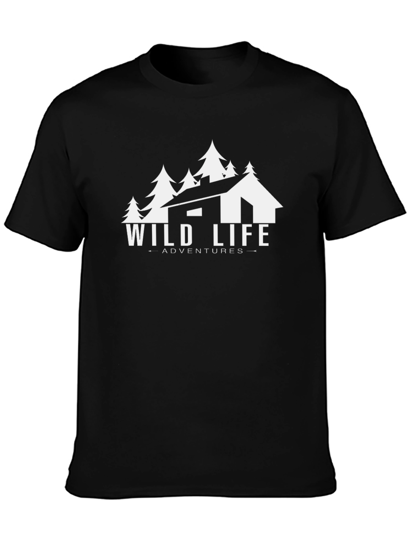 Black Wild Life Adventures Graphic Tee - Black view 3