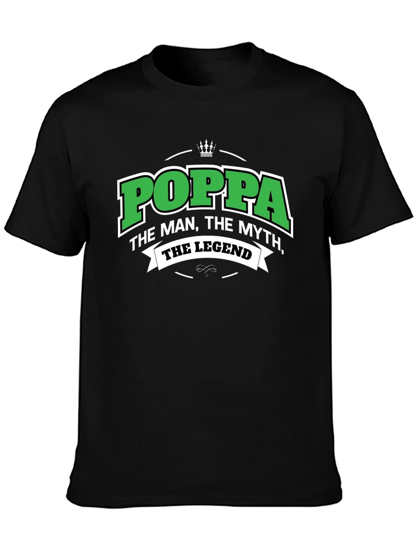 Black Poppa The Man, The Myth, The Legend T-Shirt view 3