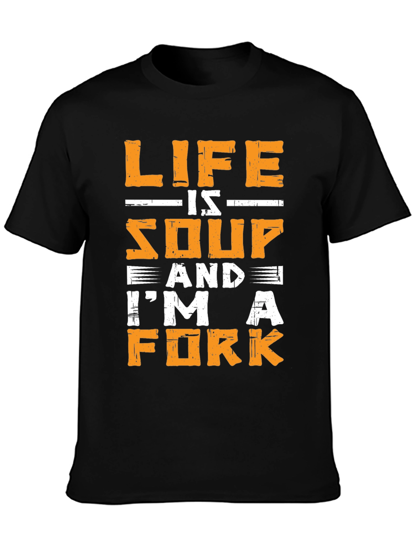 Black Life is Soup I'm a Fork Graphic T-Shirt view 3
