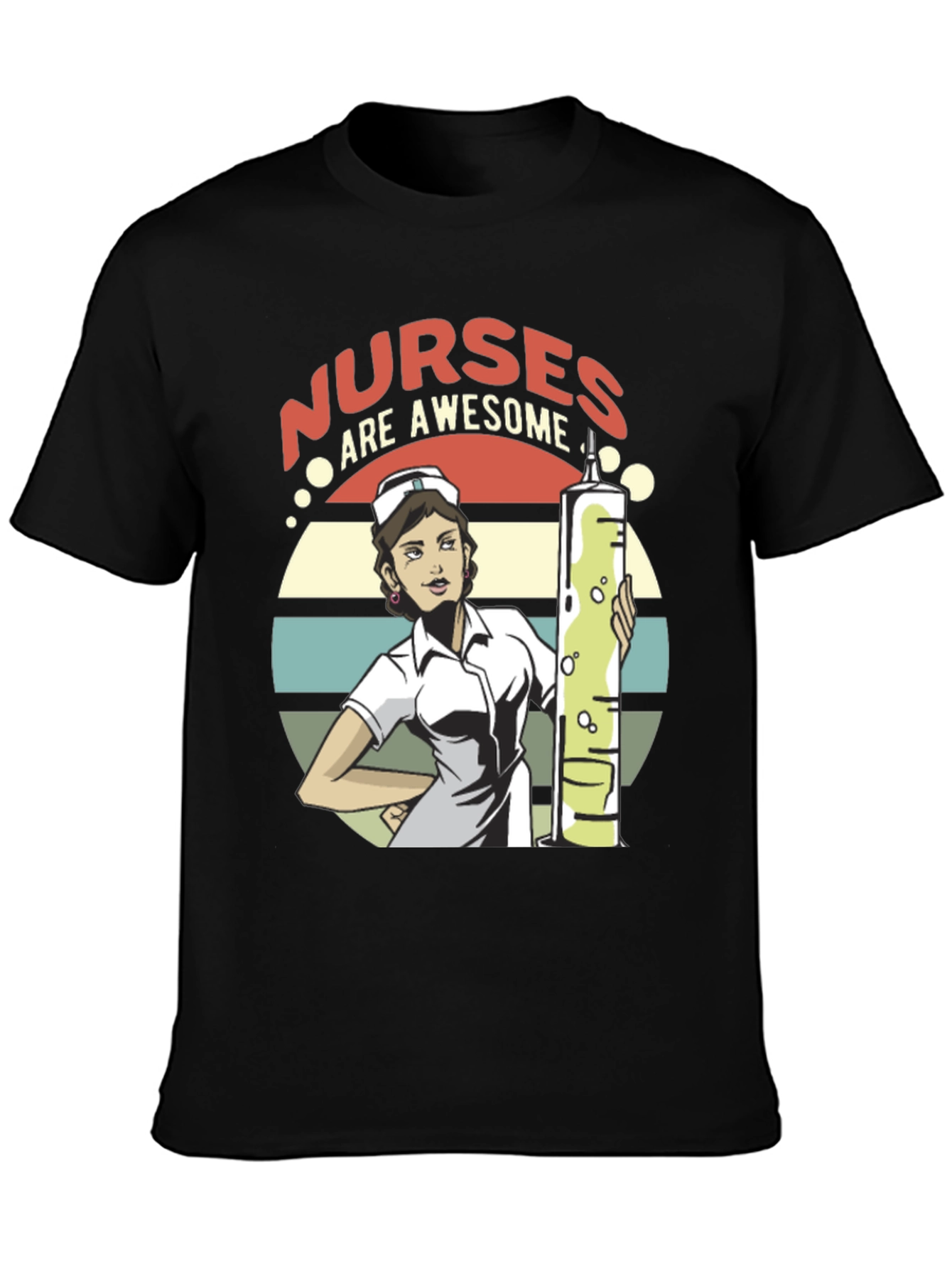 Black Nurses Are Awesome T-Shirt - Medical Hero Appreciation Tee view 3