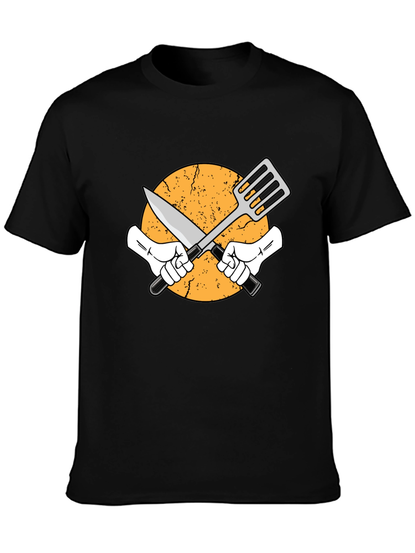 Black Chef's Tool T-Shirt - Culinary Design Tee view 3