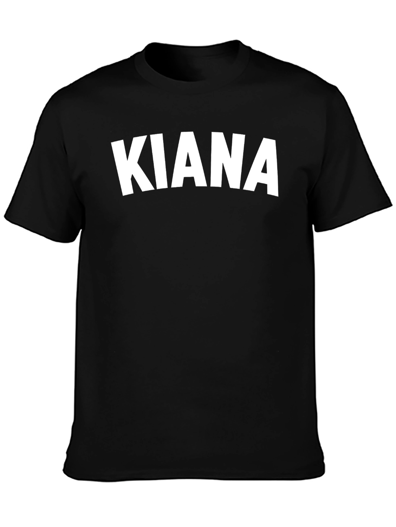 Black Kiana Black T-Shirt - Personalized Name Tee view 3