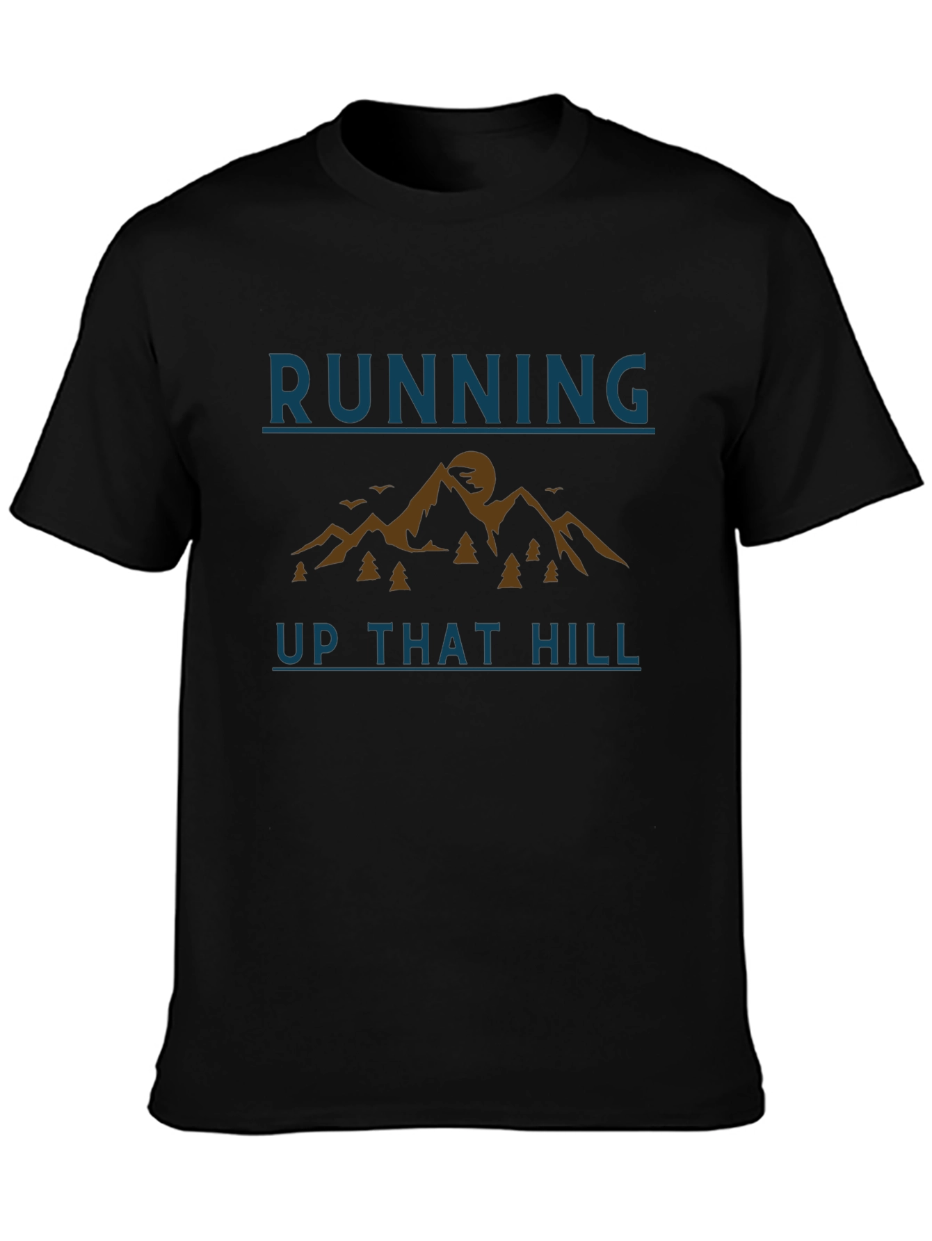 Black Running Up That Hill Black Graphic Tee view 3