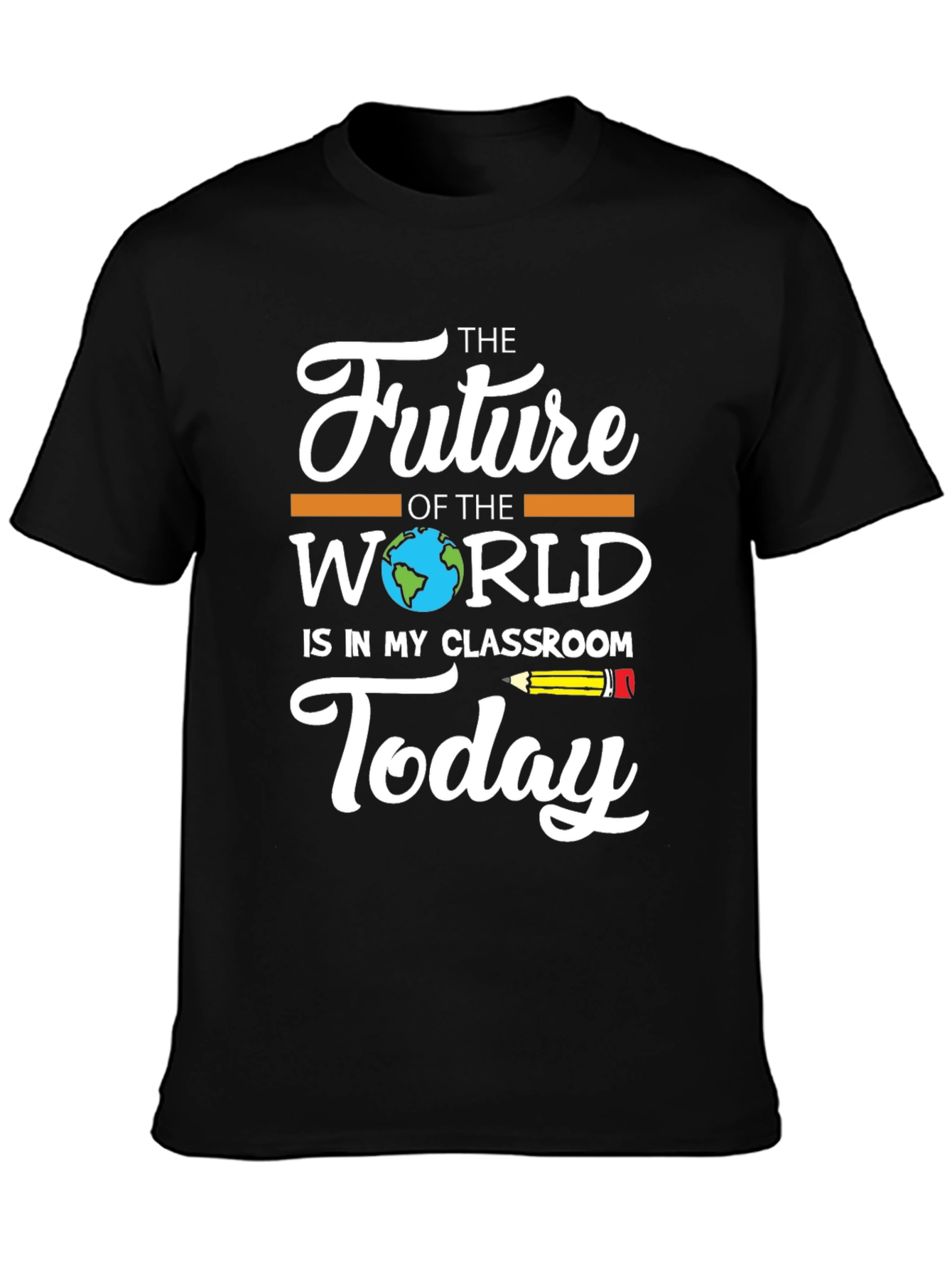 Black The Future World Classroom T-Shirt view 3