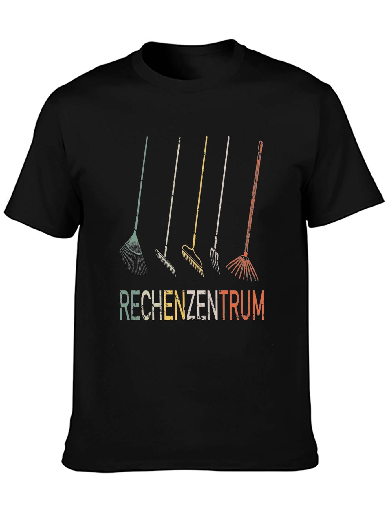 Black Rechenzentrum Garden Tools Black T-Shirt view 3